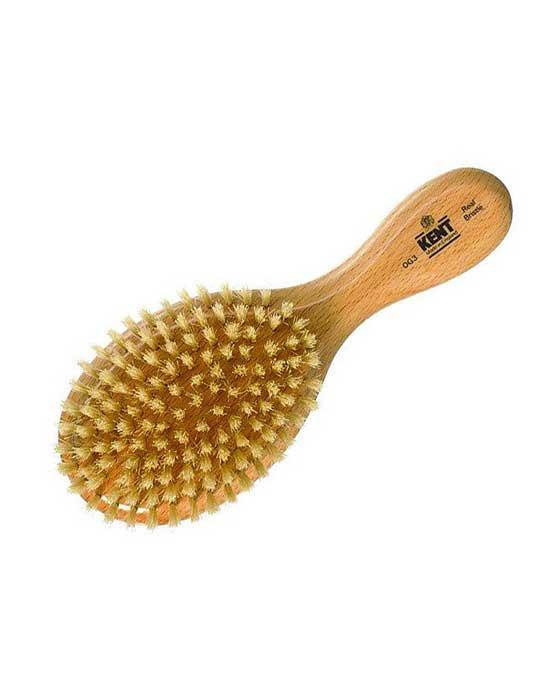 Kent Oval Head Men's Shaving Brush with White Bristles & Beechwood Handle - Perfect for Wet Shaving, Grooming Kits & Luxury Bathroom Essentials