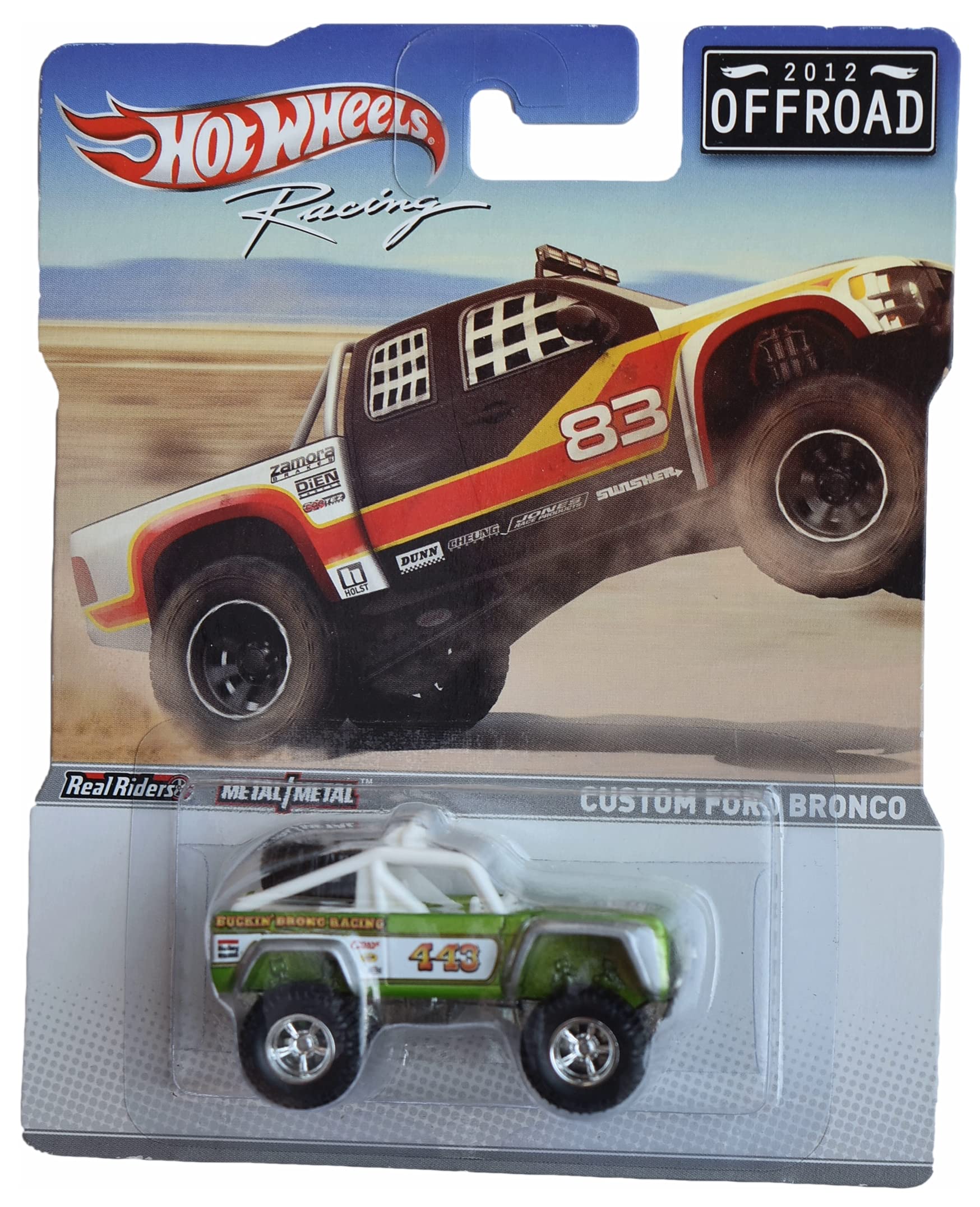 Hot Wheels Custom Ford Bronco Diecast Car - 1:64 Scale Green Off-Road Racing Toy Vehicle for Kids & Collectors - Perfect for Playtime, Display & Track Racing