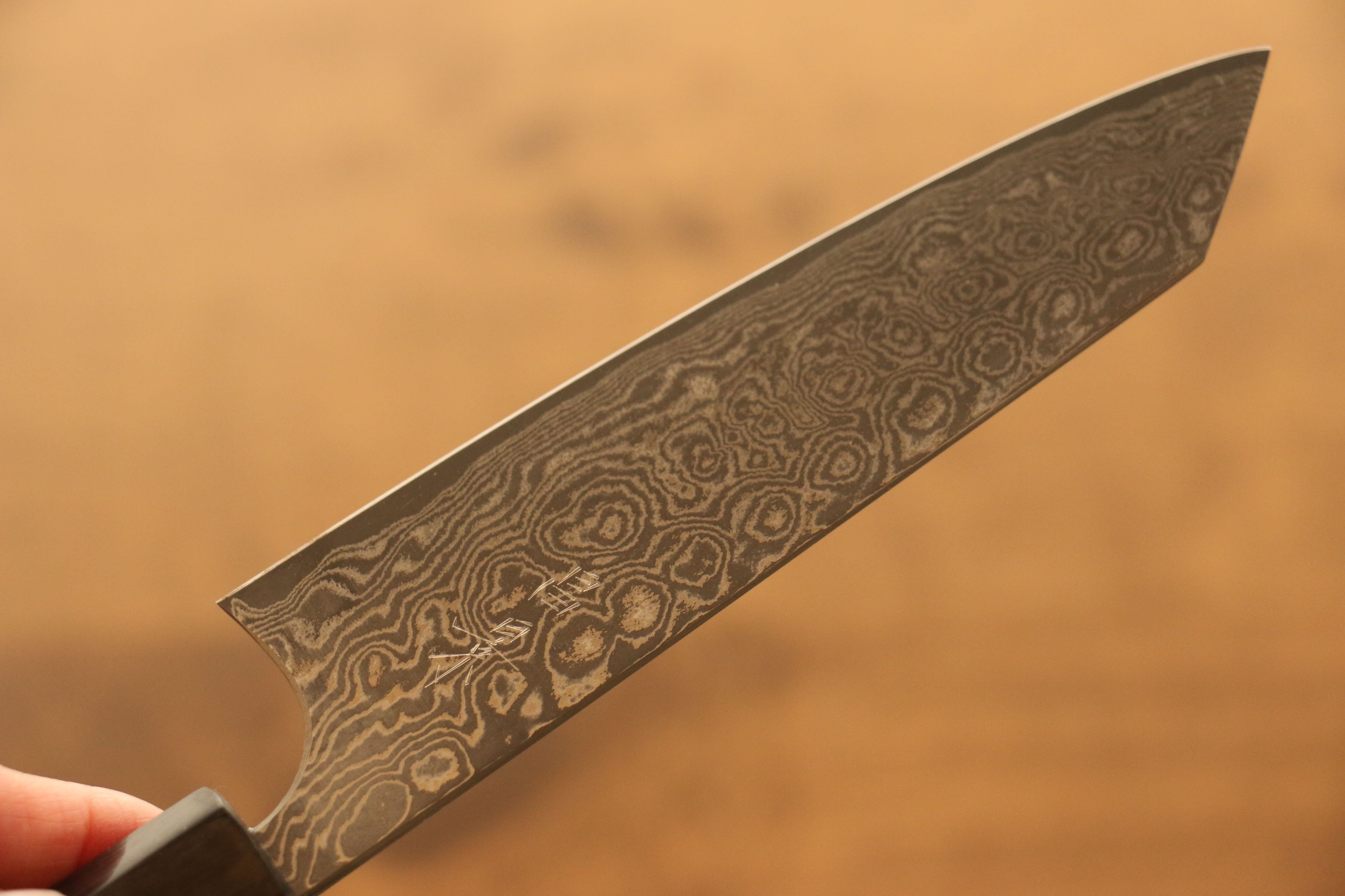 Masakage Kumo VG10 Damascus Small Bunka Knife 120mm with Shitan Handle - Premium Japanese Kitchen Knife for Slicing, Dicing & Precision Cutting