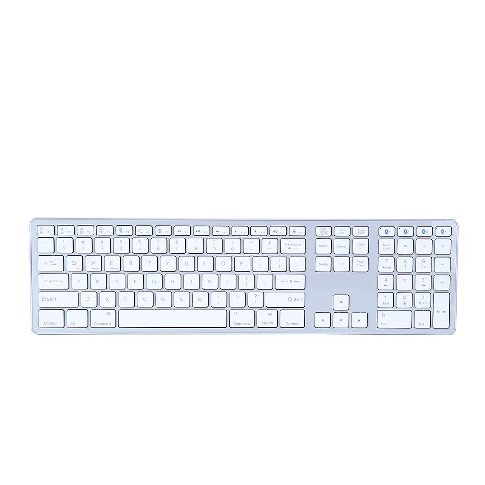 Universal Wireless Keyboard - 104 Keys Multi-Device Bluetooth Keyboard for PC, Laptop, Tablet | Home Office, Gaming & Productivity Workspace Setup