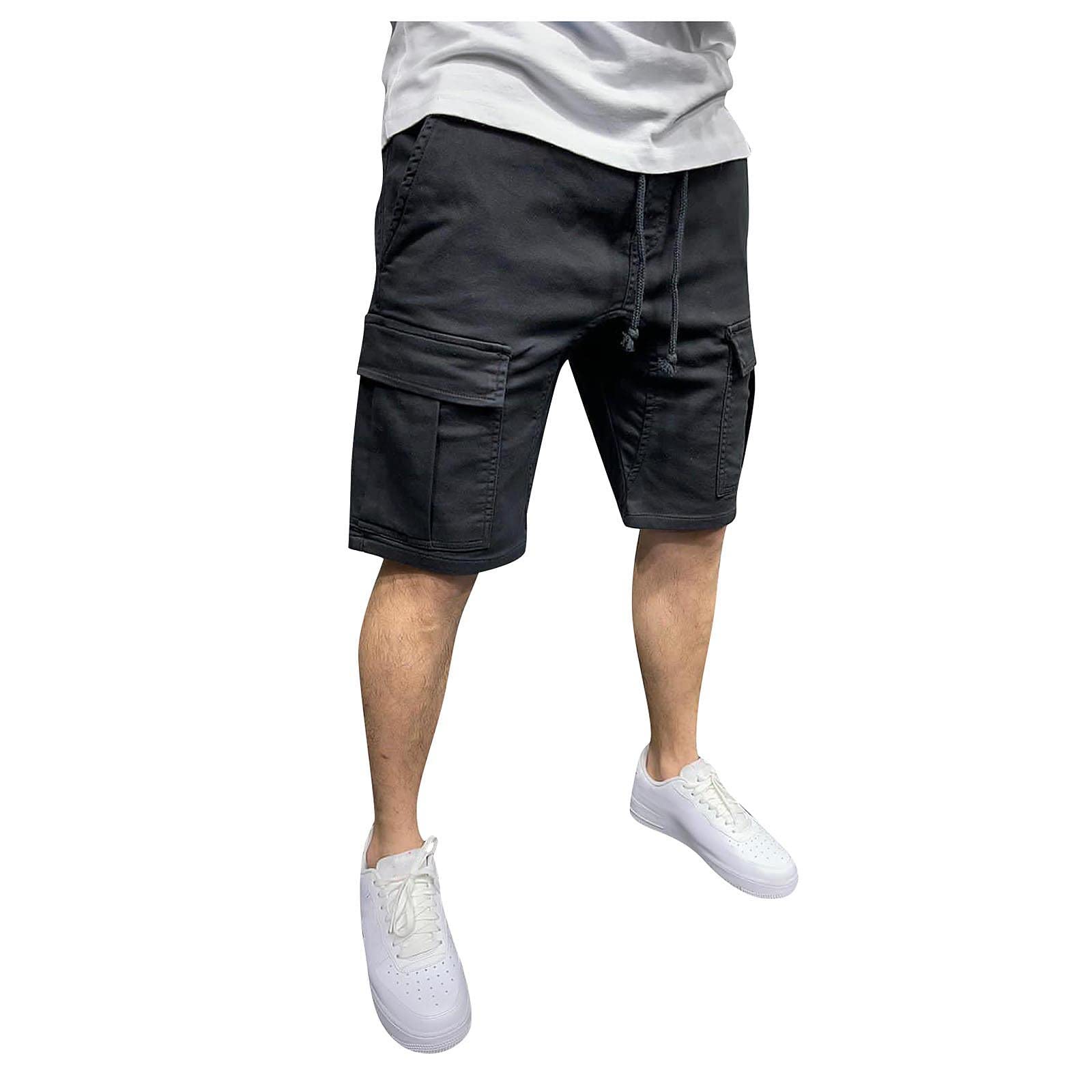 Yekay Men's Cargo Shorts with Expandable Comfort Waistband - Lightweight Quick-Dry Outdoor Hiking & Summer Casual Shorts for Men