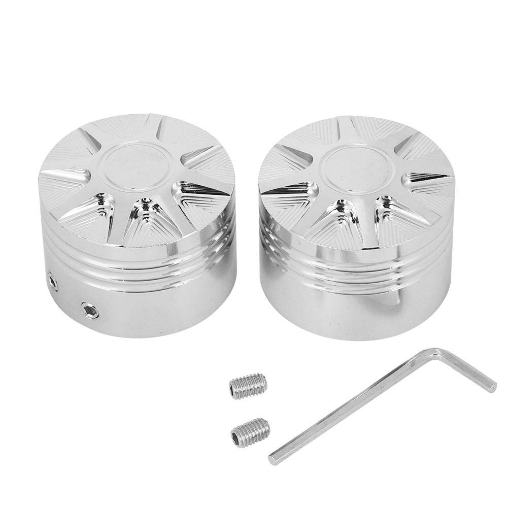 2pcs Motorcycle Front Axle Cap Nut Cover - Aluminum Alloy Wheel Axle Caps for VRSC Touring Trike | Durable Protection for Harley Davidson Accessories | Perfect for Road Trips & Custom Bike Builds