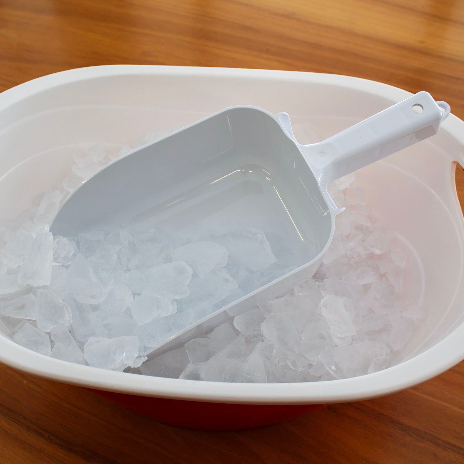 82 oz Plastic Ice Scoop - Large Commercial Ice Bucket Scooper for Bars, Restaurants & Parties - Durable BPA-Free Ice Scoop for Shaved Ice, Snow Cones & Cocktails