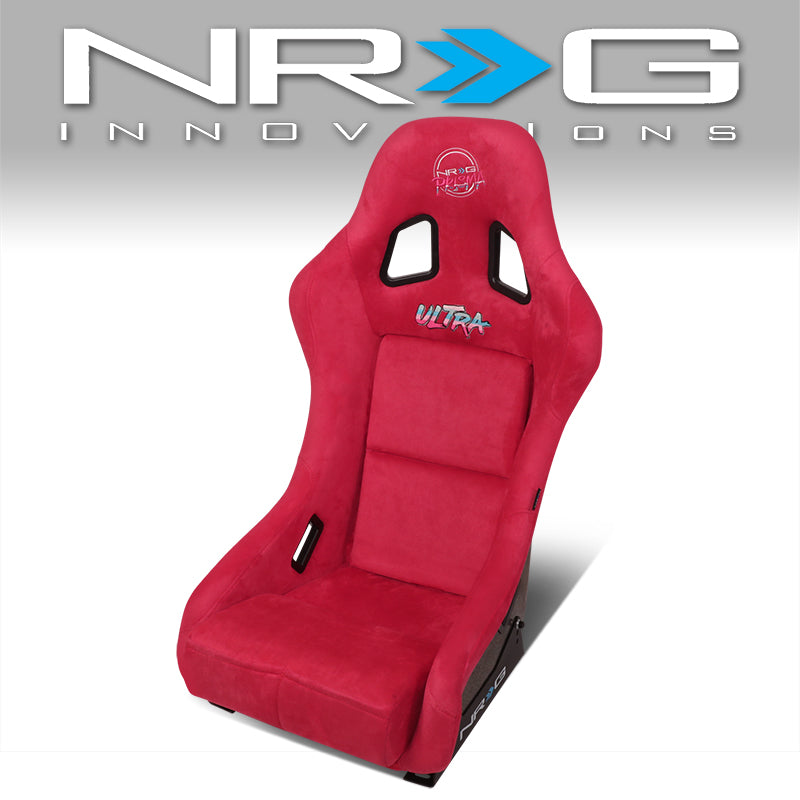 1 Piece Medium Alcantara Prisma Ultra Fixed Bucket Racing Seat - Universal Fit for Cars, Trucks & SUVs - High-Performance Racing Style for Track & Street Use