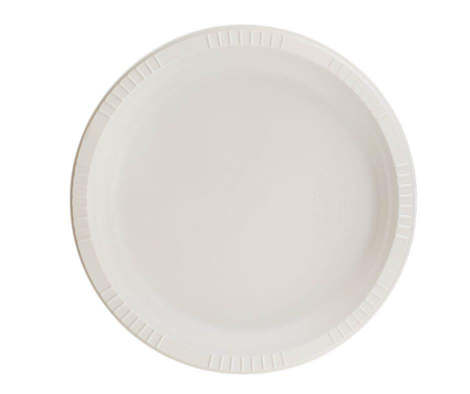 Eco-Friendly 10 Inch Round Plates - Biodegradable Corn Starch Dinnerware for Parties, Picnics & Sustainable Living | Compostable Disposable Plates