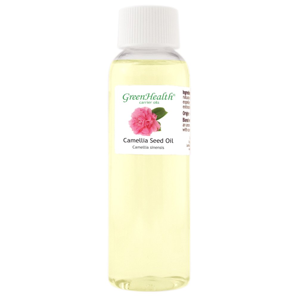 GreenHealth 100% Pure Camellia Oil - 2oz (60ml) for Hair, Skin & Face Care | Natural Moisturizer & Anti-Aging Solution