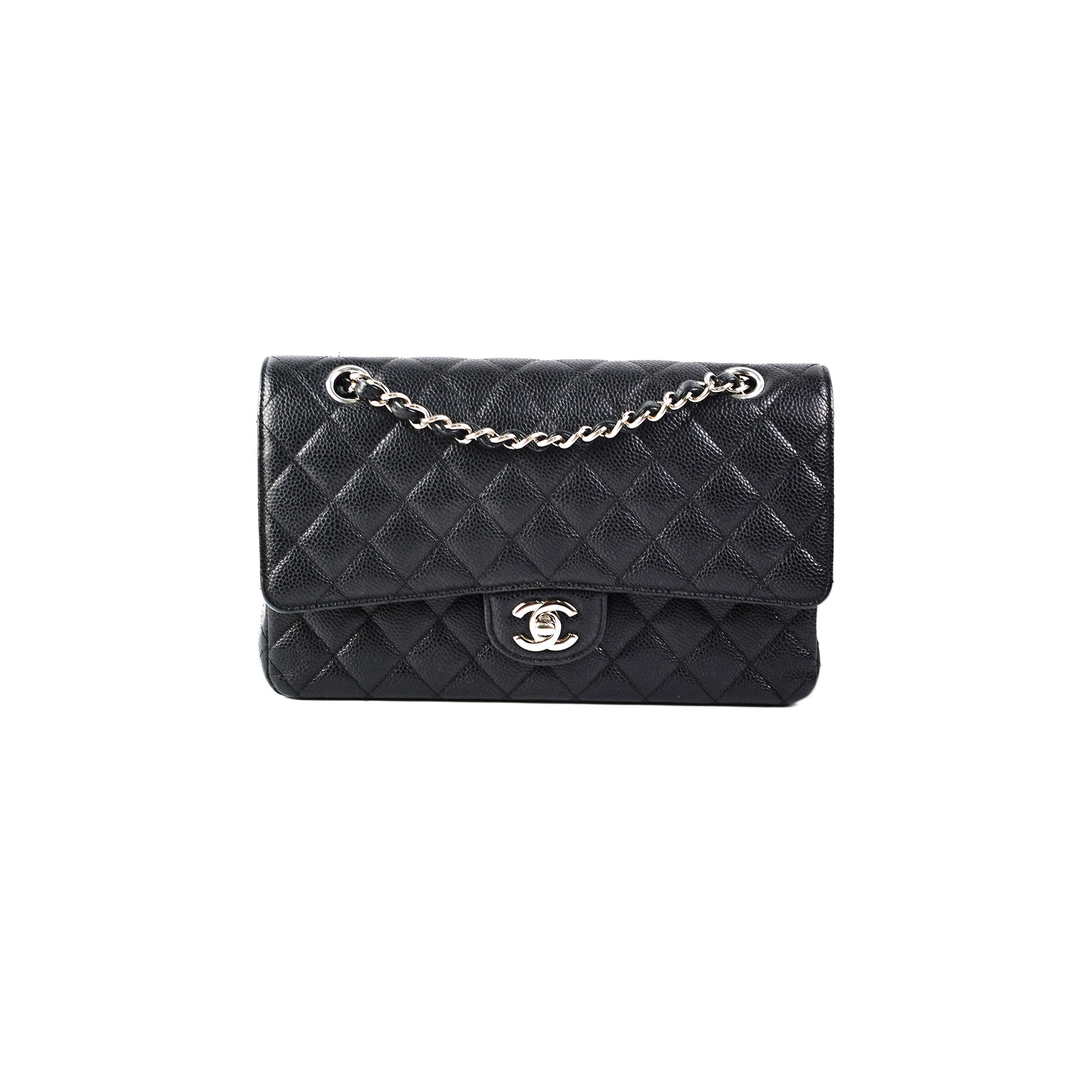 Chanel Medium Classic Flap Bag in Black Caviar Leather - Perfect for Everyday Luxury & Special Occasions