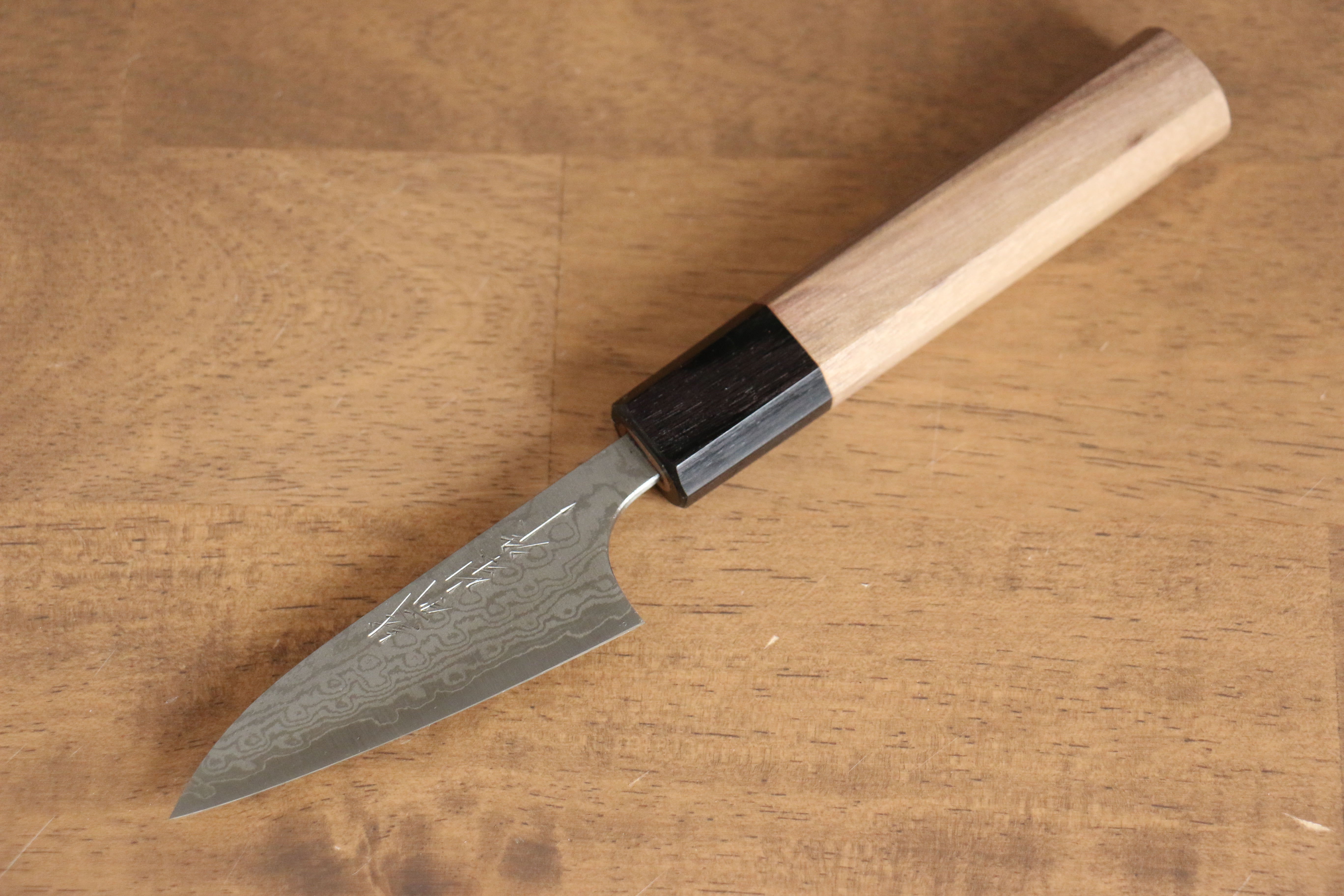 VG10 Damascus Petty Utility Knife 80mm - Nao Yamamoto Japanese Chef Knife with Walnut Handle - Perfect for Slicing, Peeling & Precision Kitchen Tasks