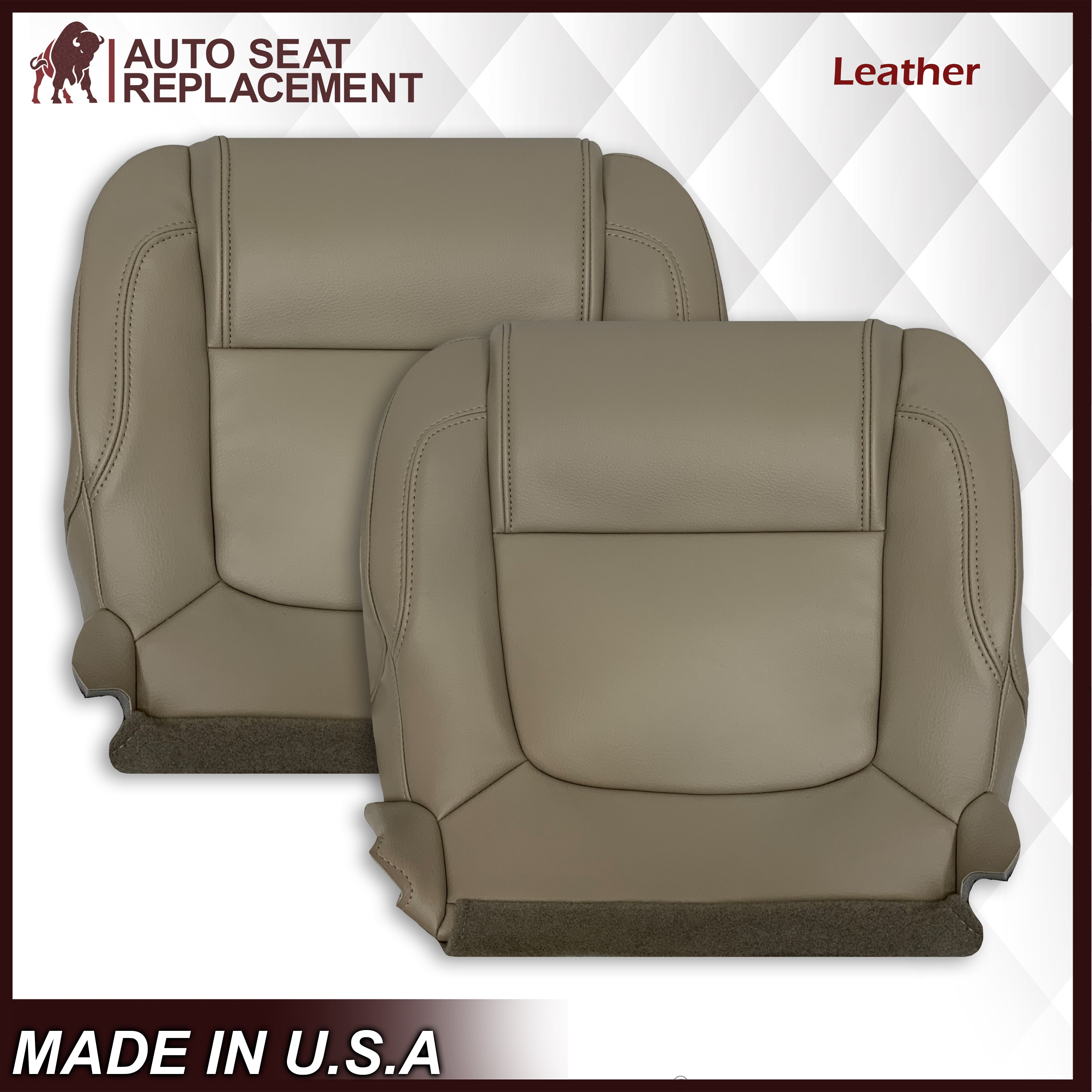 2011-2015 Ford Explorer Replacement Seat Covers - Genuine Leather or Premium Vinyl Options in Gray | Perfect for Car Interior Upgrade & Road Trips