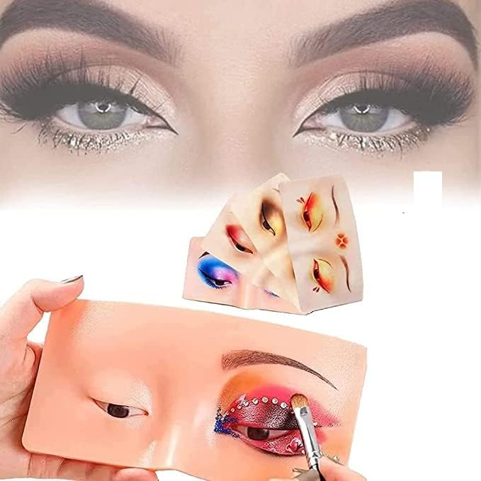 Miss Hot Silicone Makeup Practice Face Board - Realistic Skin Texture for Eyeshadow & Eyeliner Training - Perfect for Beauty School Students & Beginner Makeup Artists