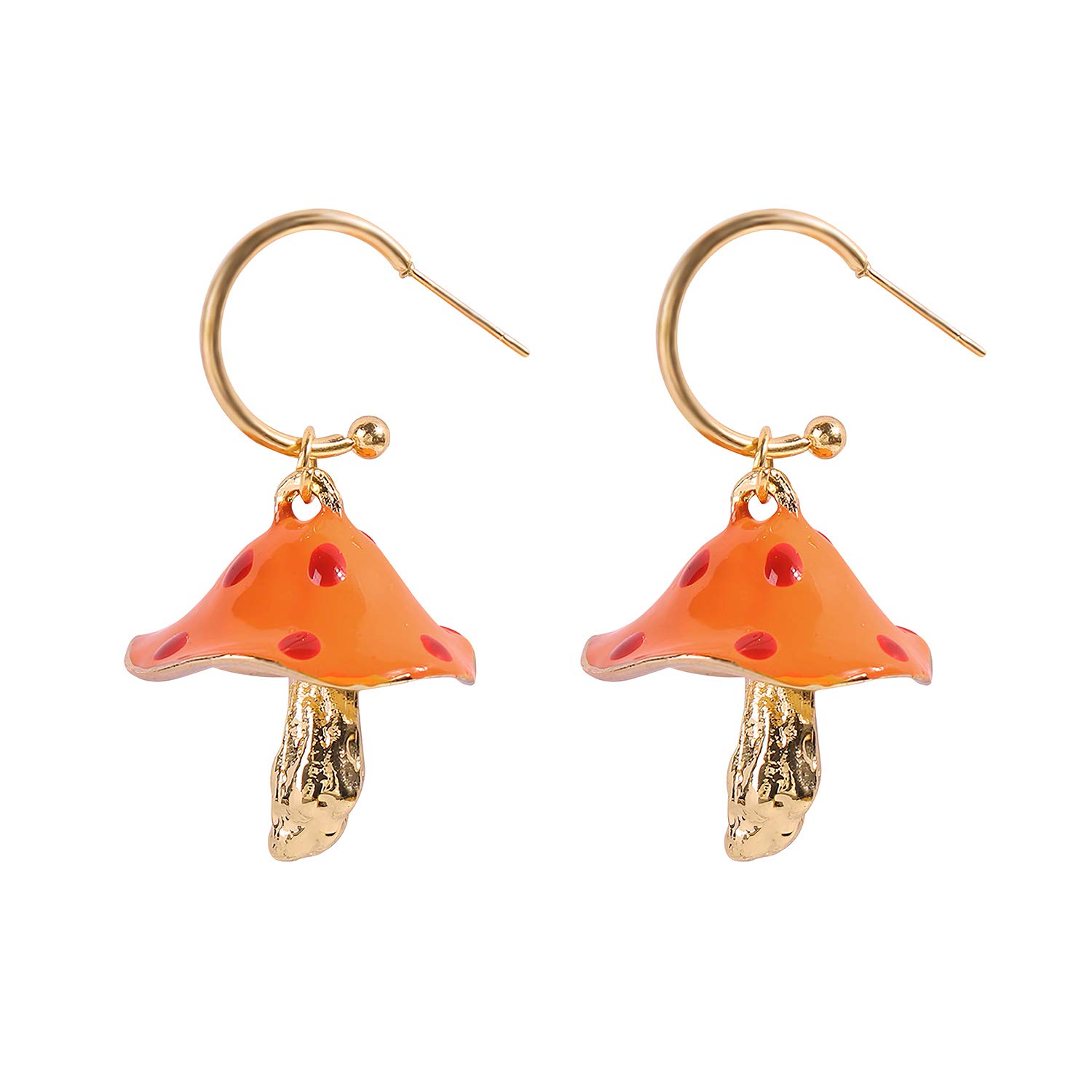 Cute Mushroom Drop Earrings for Women - Korean Sweet Fashion Statement Jewelry - Perfect Gift for Her - Ideal for Parties, Dates & Everyday Wear