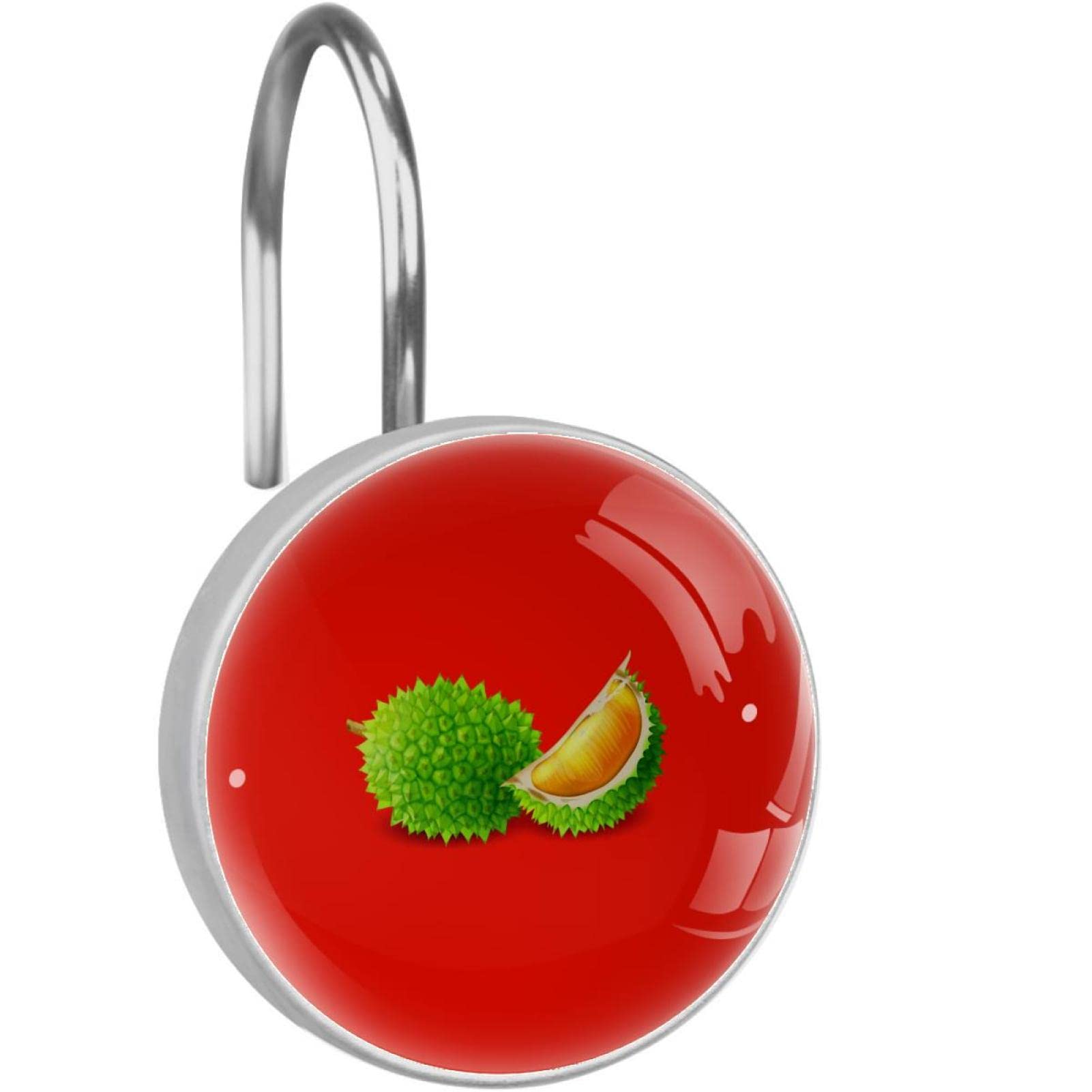 Sturdy Shower Hooks for Heavy Curtains - Durable Orange Bathroom Hooks - Perfect for Bathroom Organization & Decoration