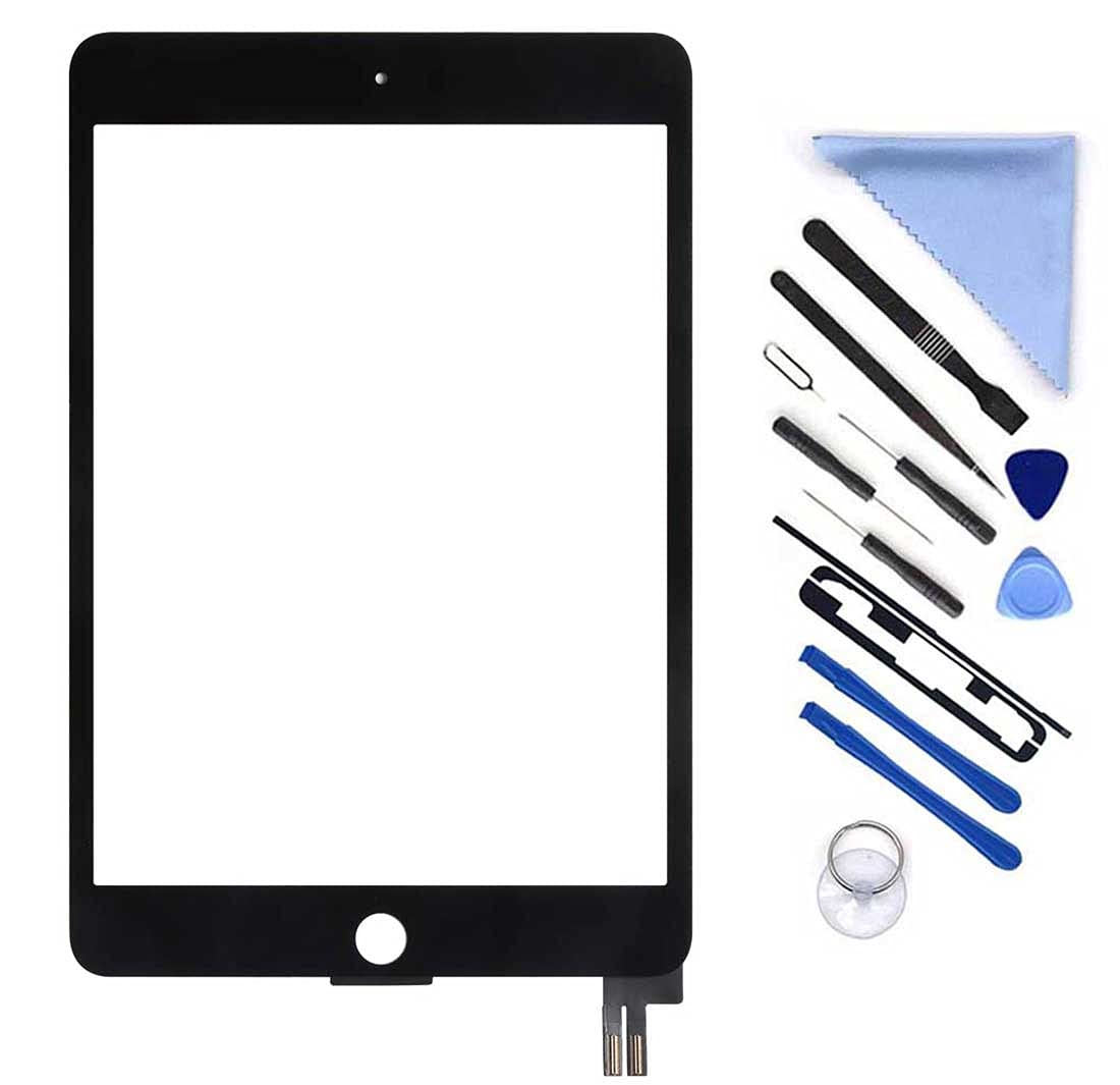 iPad Mini 5 Digitizer Screen Replacement - 7.9'' Touch Screen Glass Panel for A2133 A2124 A2126 A2125 Models (2019) | Repair Kit Included | No Home Button/LCD | Black | Perfect for DIY Screen Fixes & Tech Repairs