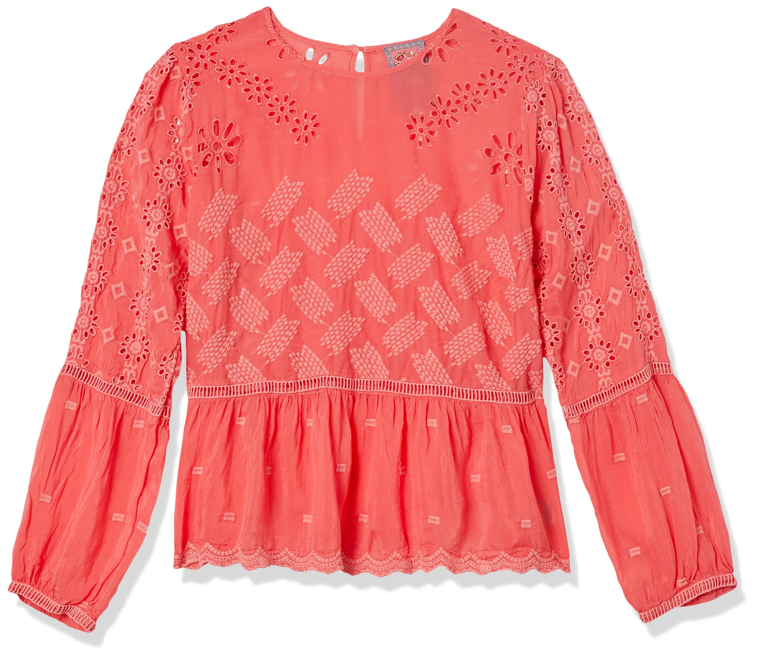 Johnny Was Women's Bohemian Floral Print Blouse - Elegant Long Sleeve Tunic Top for Casual Wear, Office & Special Occasions