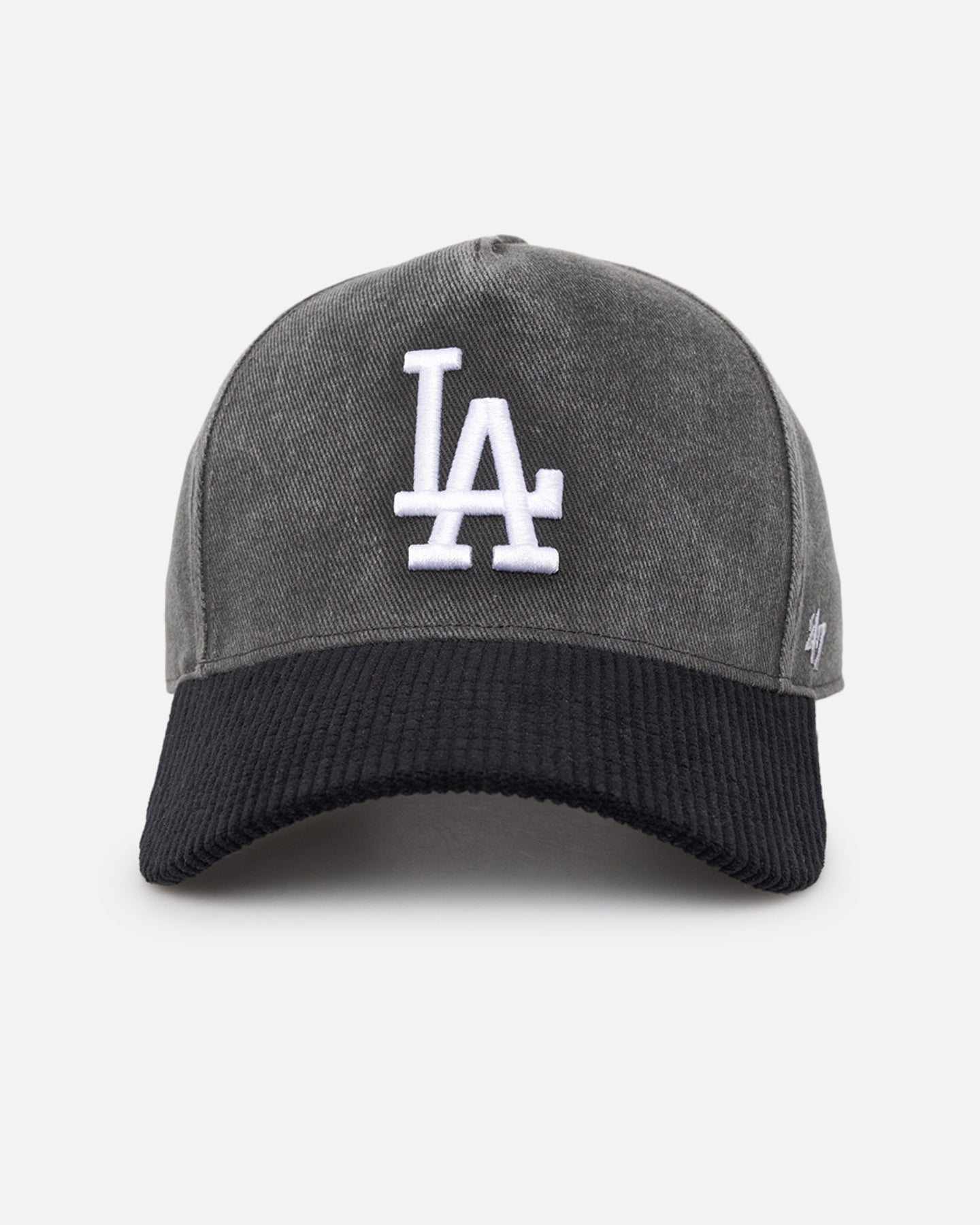 47 Brand Los Angeles Dodgers 'Apollo Corduroy' Snapback Hat - Black Adjustable Baseball Cap for Men & Women - Perfect for Game Day, Streetwear & Sports Fan Fashion