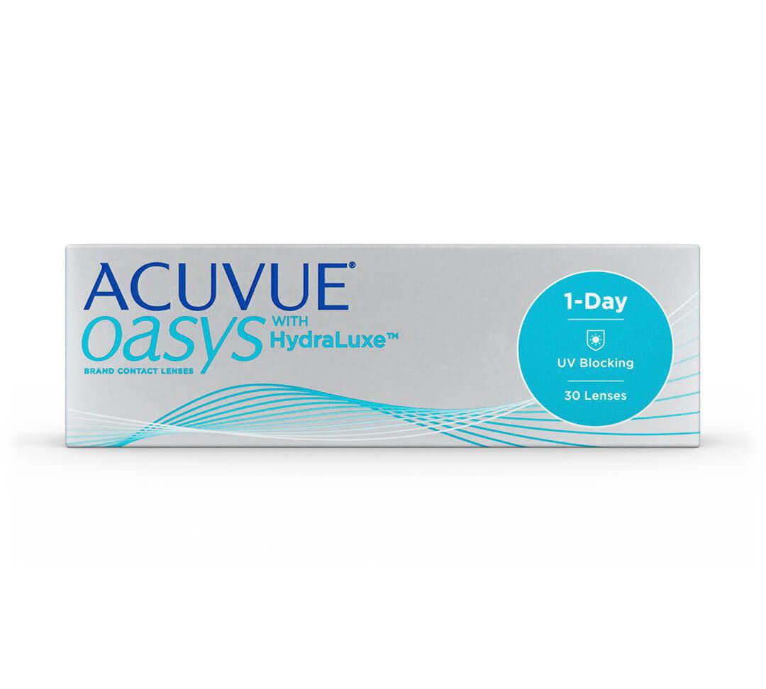 Acuvue Oasys 1-Day Contact Lenses (30 Pack) - Premium Daily Disposable Contacts for Dry Eyes & All-Day Comfort - Perfect for Work, Travel & Active Lifestyles