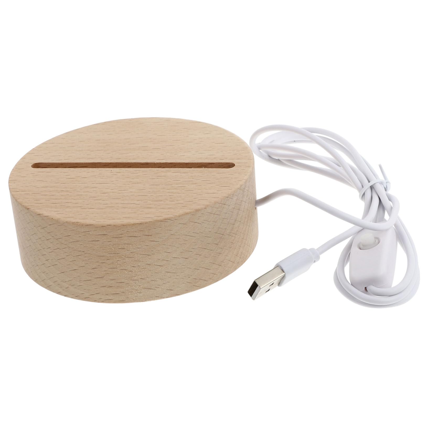 Angoily Wood Lamp Base - 1pc Wooden Night Light Holder for LED Bulbs, Small Lamp Stand for Bedroom Decor, Perfect for Night Lights, Reading Lamps & Cozy Ambiance