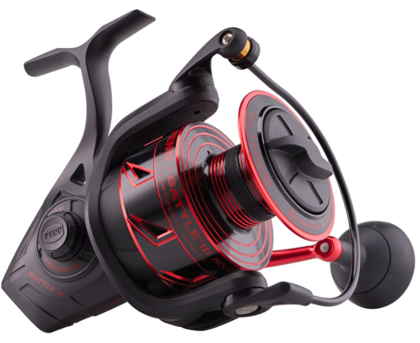 Battle III High Speed Spinning Reel 8000 Series - BTLIII8000HS - Saltwater & Freshwater Fishing Gear for Bass, Trout & Offshore Angling