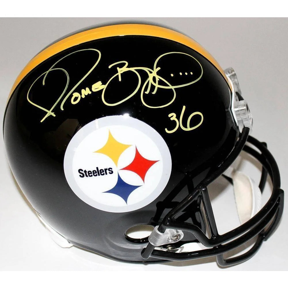 Jerome Bettis Signed Pittsburgh Steelers Full Size Helmet with JSA COA - Authentic NFL Football Collectible for Fans & Memorabilia Display