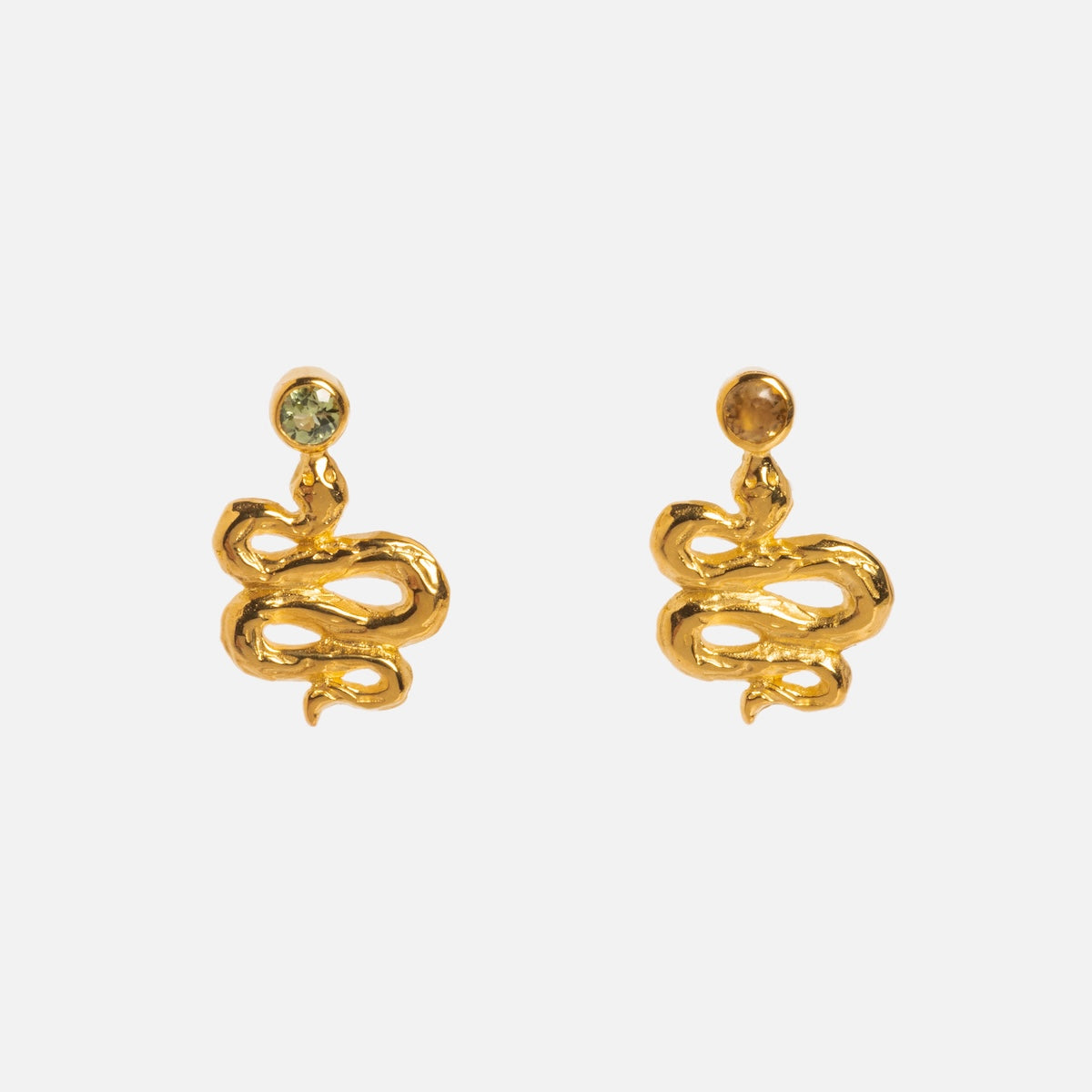 Serpent Stud Earrings for Women - Hypoallergenic Stainless Steel Snake Earrings - Small Minimalist Studs for Everyday Wear - Perfect Gift for Her - Jewelry for Parties, Work & Casual Outfits