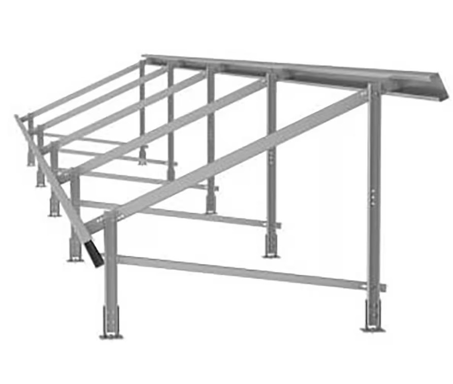 Polar Racking Core Flex XL 2x8 Portrait Fixed Ground Mount Solar Panel Rack - Compatible with 1030mm & 1200mm Wide Modules - Ideal for Residential & Commercial Solar Installations