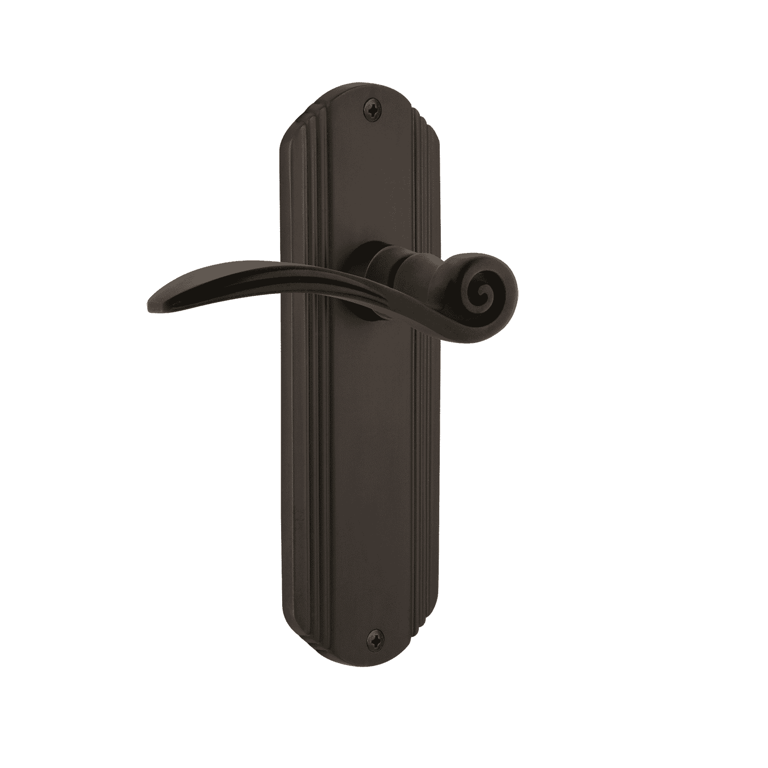 Oil Rubbed Bronze Swan Lever Decorative Long Plate - Elegant Home Decor for Dining Table, Buffet, or Wall Display