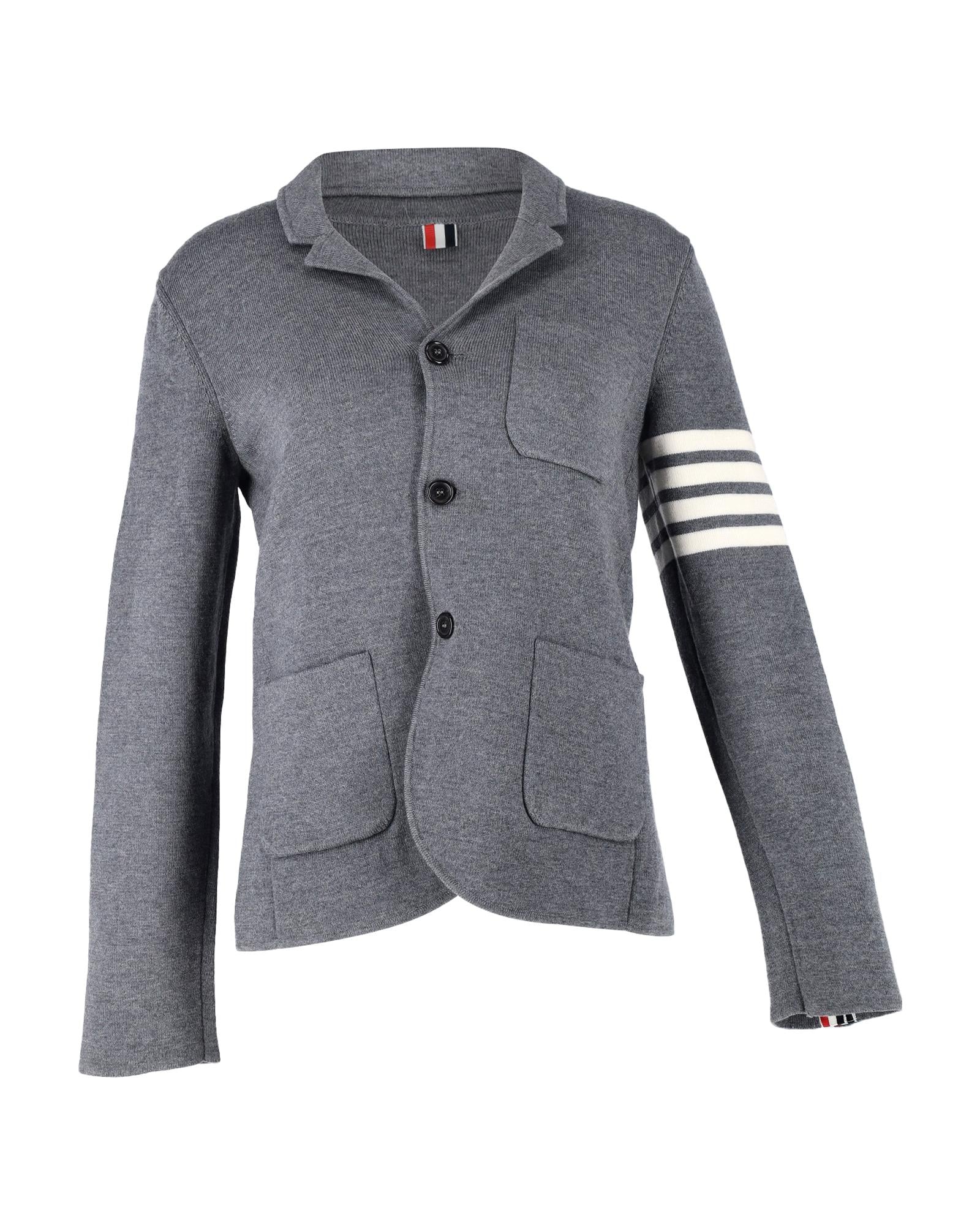4Bar Stripe Cardigan Sweater for Women - Soft Knit Long Sleeve Open Front Wrap - Cozy Fall Winter Fashion - Perfect for Office, Date Night & Casual Outings
