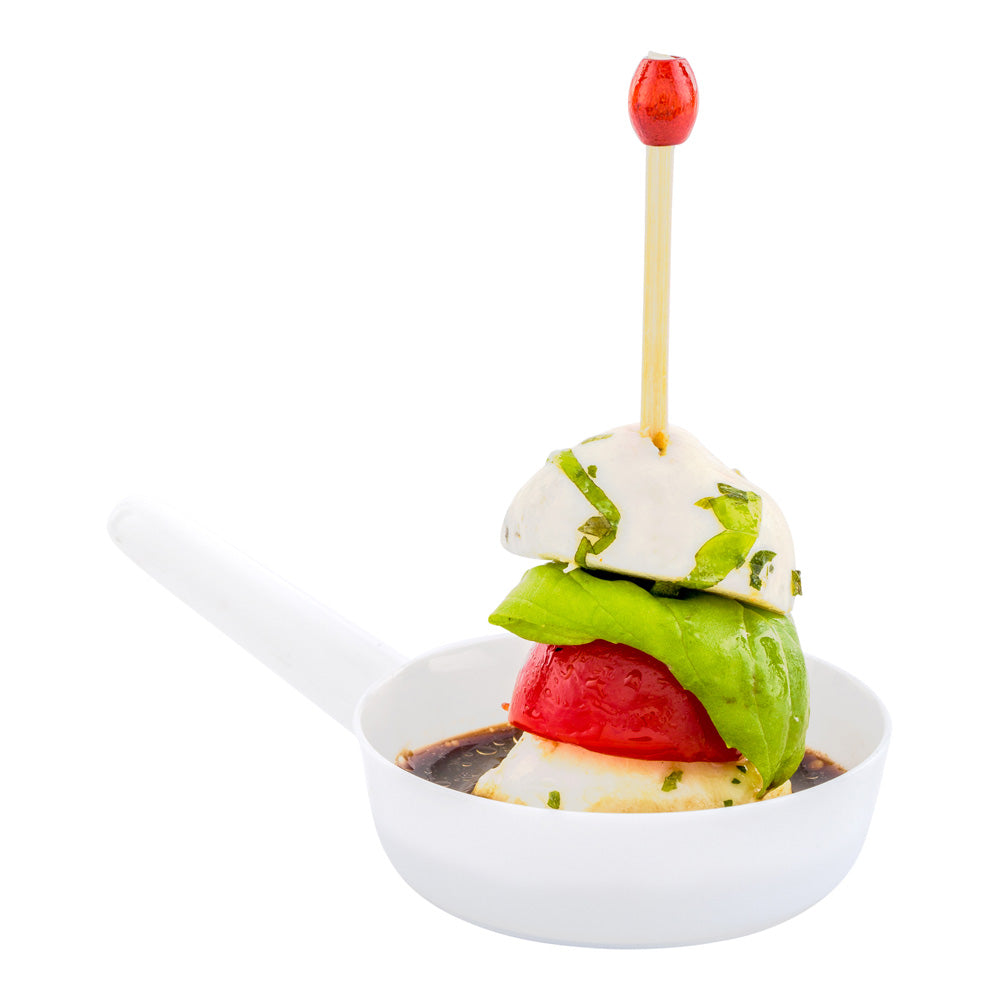 1 oz White Plastic Mini Sauce Pan - 3.25