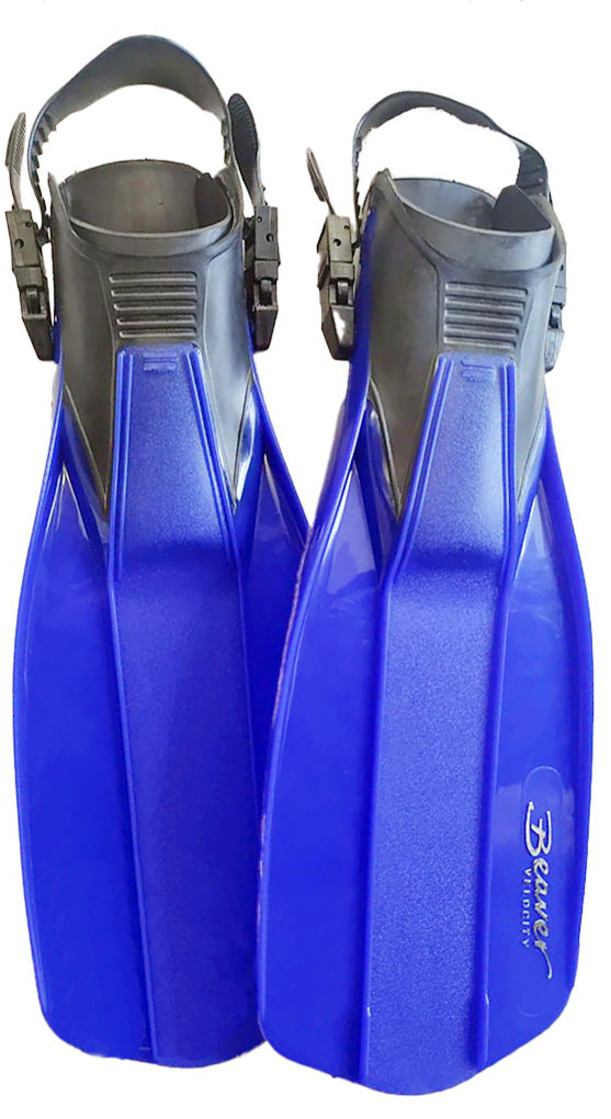 Beaver Velocity Fins - Blue Scuba Diving Fins for Men & Women (Size M/L) - Perfect for Snorkeling, Swimming & Underwater Adventures