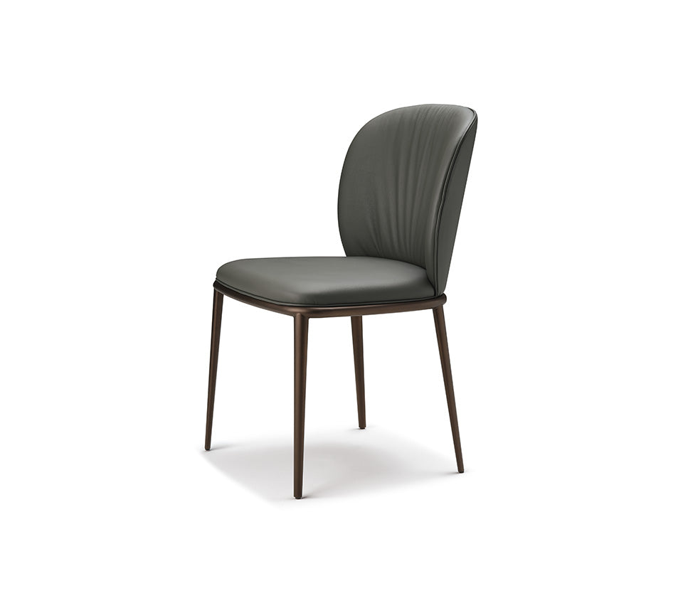 Cattelan Italia Chris Modern Leather Dining Chair - Stylish & Comfortable for Home, Office, and Restaurant Use