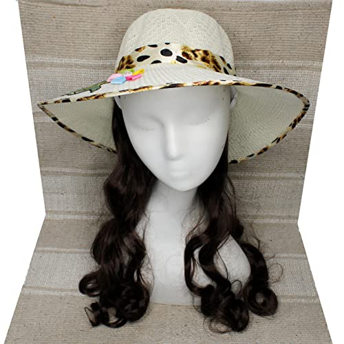Baal Curly Hair Extension Attached Hat - Fashionable Beach Hat for Women & Girls | Perfect for Summer Vacations, Pool Parties & Outdoor Activities