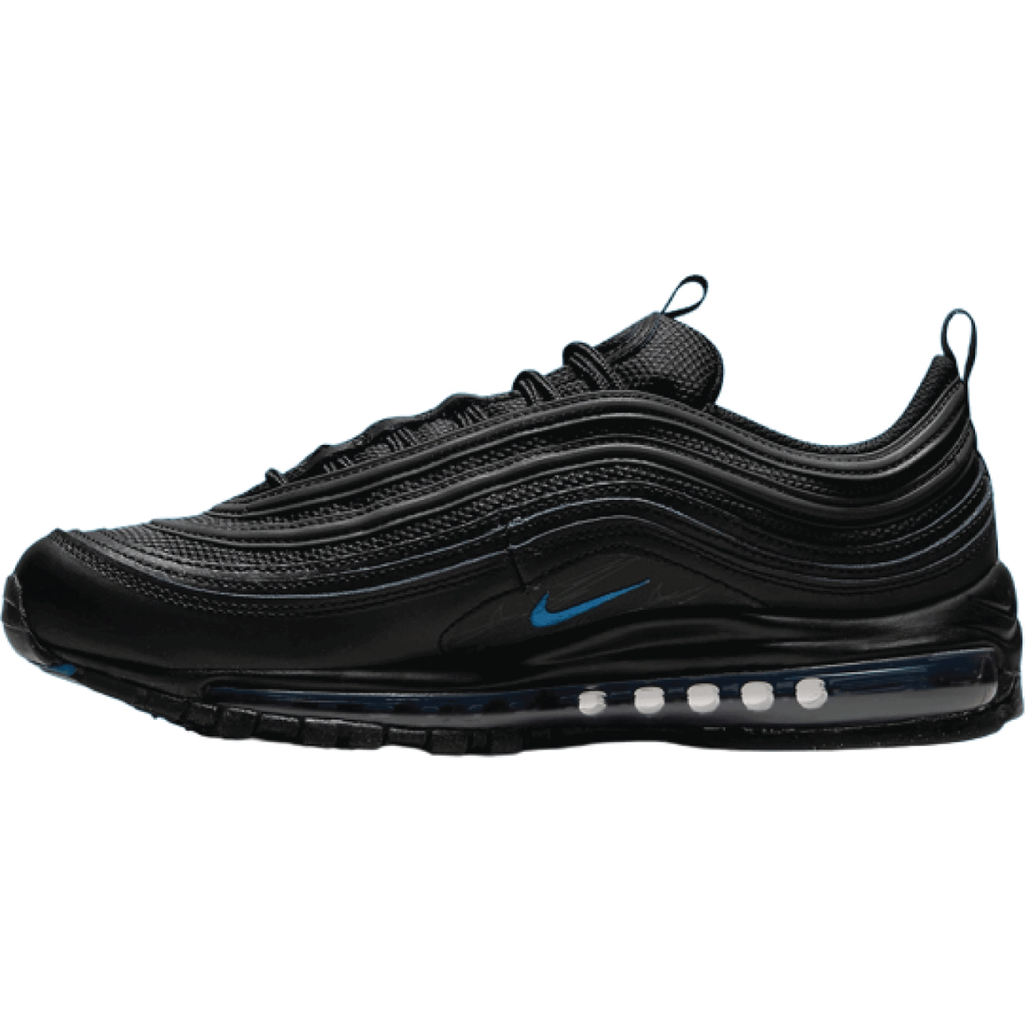 Nike Air Max 97 BG 'Black Imperial Blue' Women's Running Shoes - Comfortable Cushioned Sneakers for Gym Workouts & Casual Wear