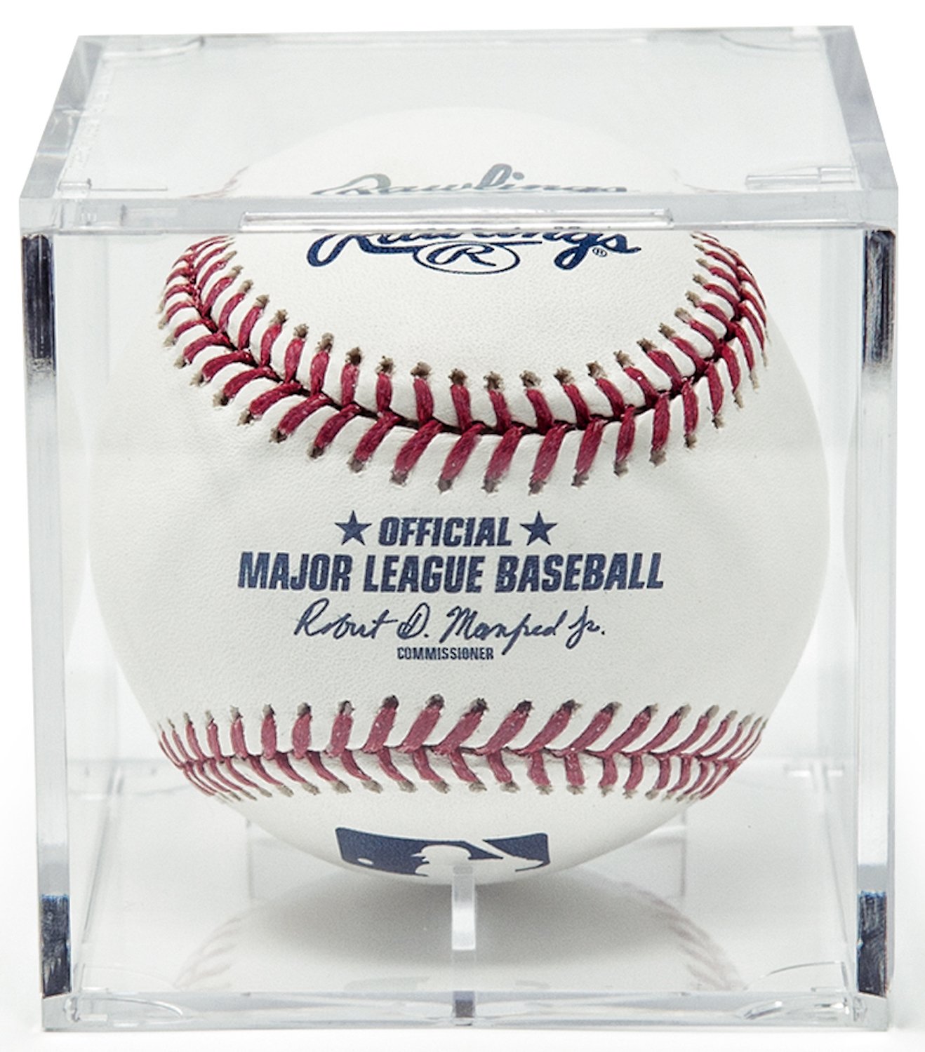 BallQube Premium Clear Square Baseball Display Case with Built-in Stand - Perfect for Autographed Baseballs, Sports Memorabilia & Collectibles - Ideal for Home Decor, Man Cave, Sports Room & Gift Giving