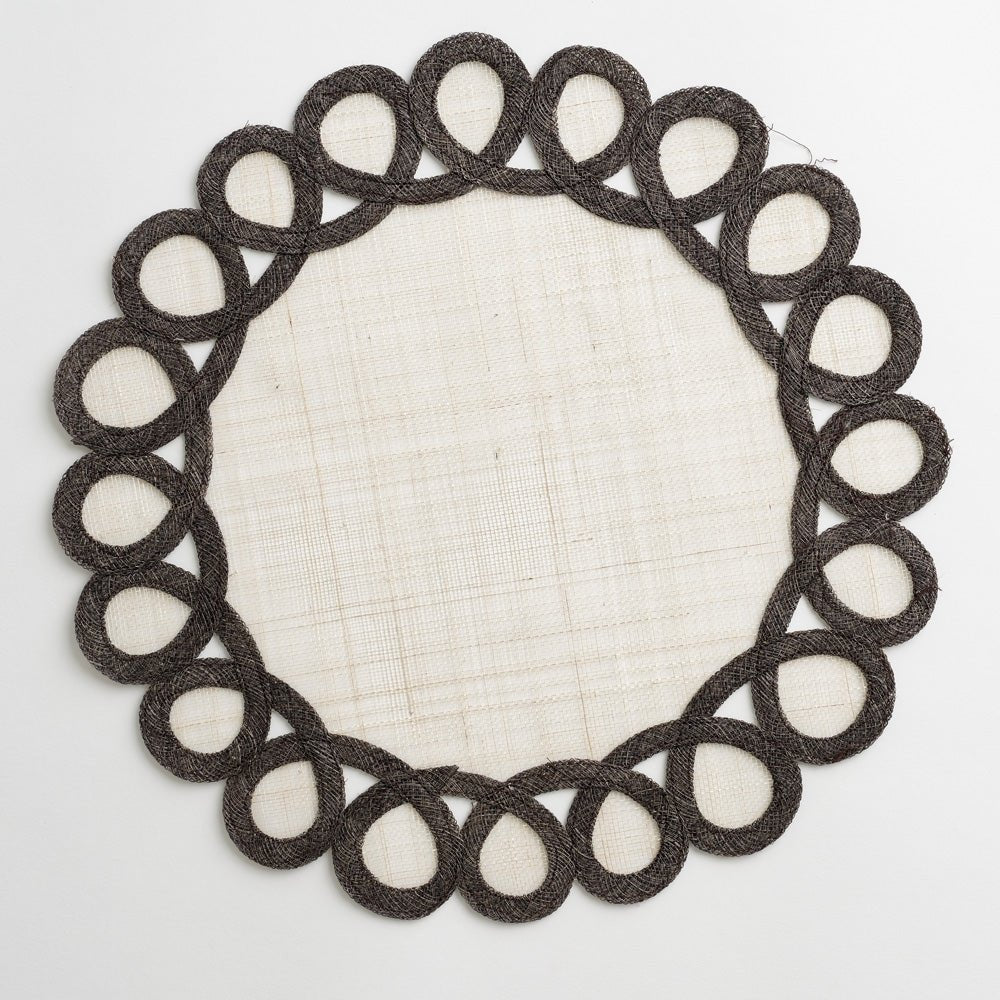 Premium Dark Oak Woven Doodles Placemats - Set of 4 Natural Wooden Table Mats for Dining, Kitchen, and Home Decor | Perfect for Dinner Parties, Holiday Gatherings & Everyday Use