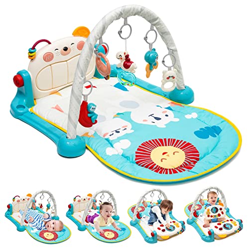 Baby Play Mat with Music & Lights - Gym & Tummy Time Activity Mat for Infants - Perfect for Crawling & Sensory Development