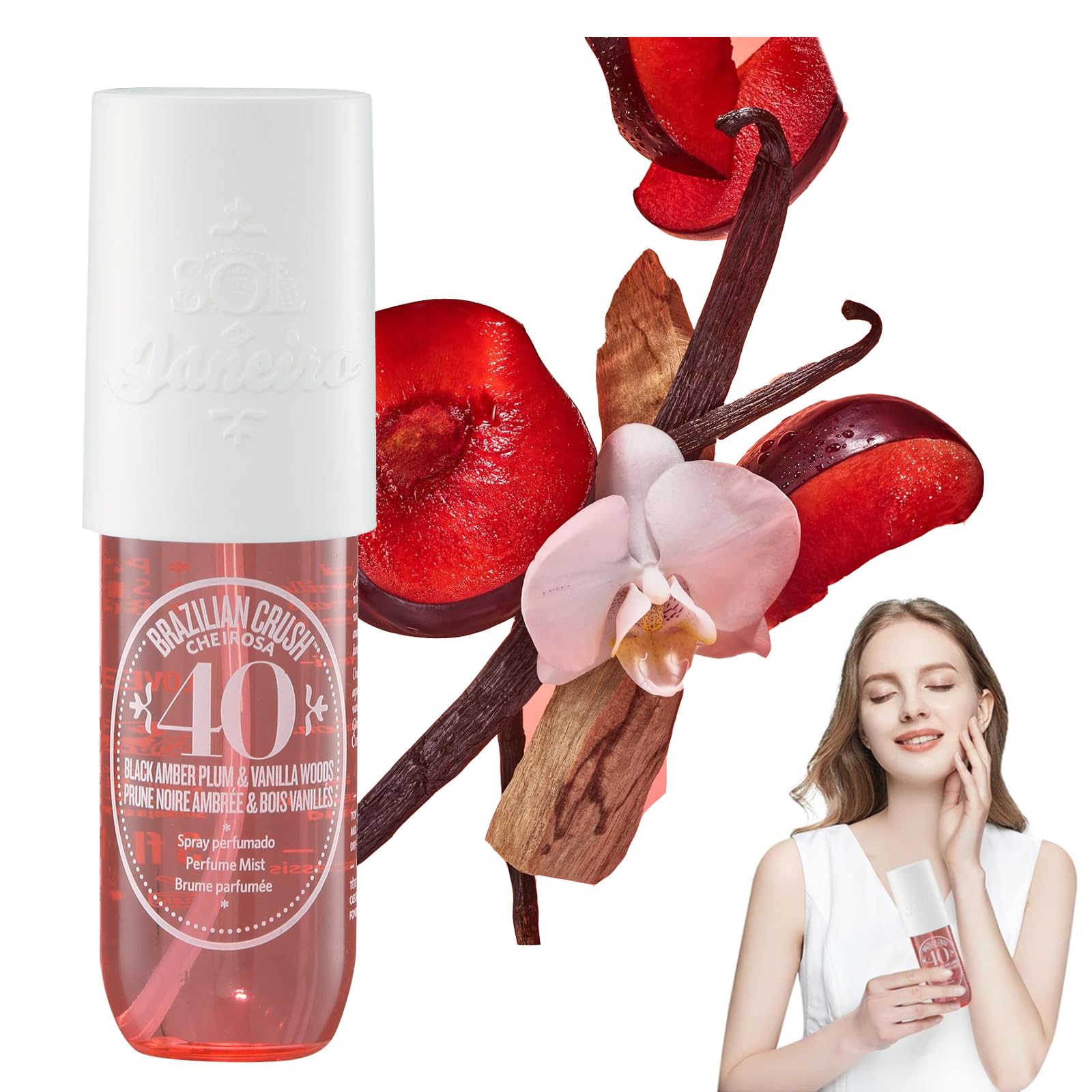 Brazilian Perfumed Body and Hair Mist for Women - Long Lasting Fragrance Spray, Eau de Toilette, Hair & Body Mist (#40) - Perfect for Daily Use, Work, Date Night & Special Occasions