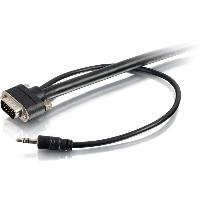 15Ft Select VGA + 3.5mm Stereo Audio A/V Cable Male to Male - In-Wall CMG Rated for Home Theater, PC Monitor, and Gaming Setup