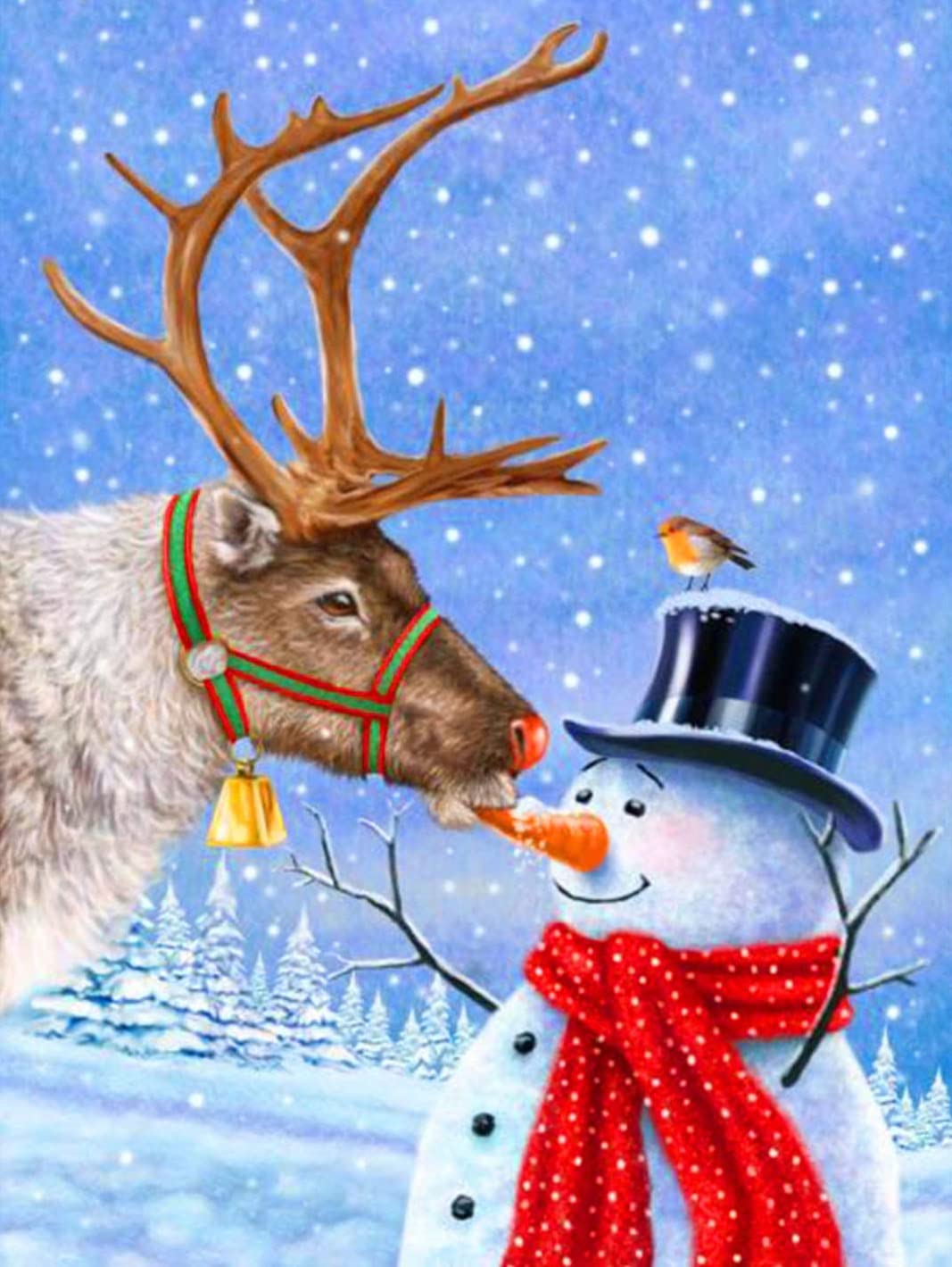 500 Piece Christmas Wooden Jigsaw Puzzle for Adults - Festive Elk & Snowman Holiday Puzzle Game, Large Artwork for Teens & Adults | Perfect for Family Bonding, Holiday Decor & Stress Relief
