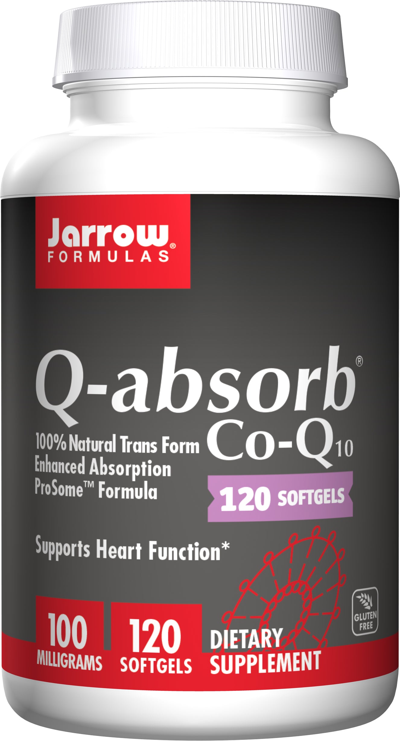QABSORB COQ10 100mg 120 Softgels - Premium Coenzyme Q10 Supplement for Heart Health, Energy & Antioxidant Support - Ideal for Adults Seeking Cardiovascular Wellness & Cellular Energy Boost