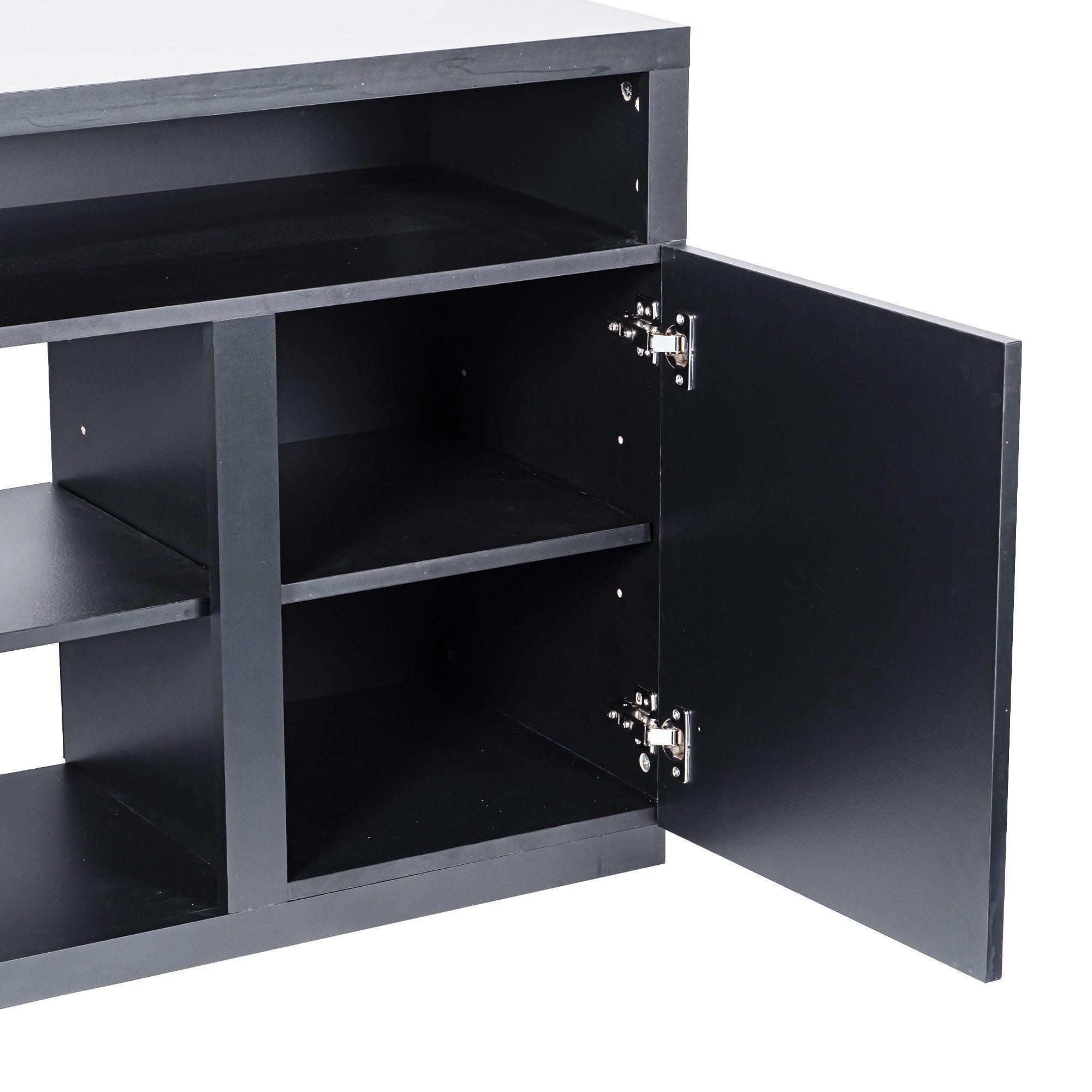 68 Inch Modern TV Stand with LED Lights - Sturdy Media Console for Living Room, Entertainment Center, Home Theater Setup & Gaming Room Decor