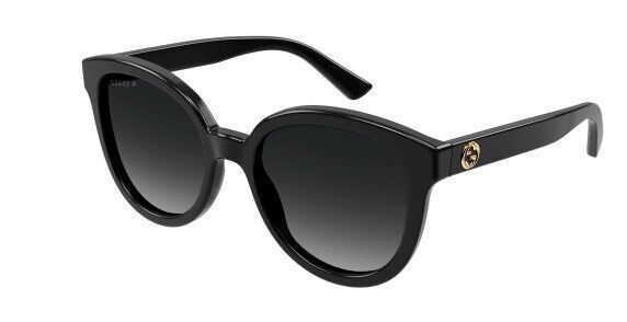 Gucci GG1315S 002 Black/Grey Polarized Cat Eye Sunglasses for Women - UV Protection, Fashion Accessory for Outdoor Activities, Beach & Driving
