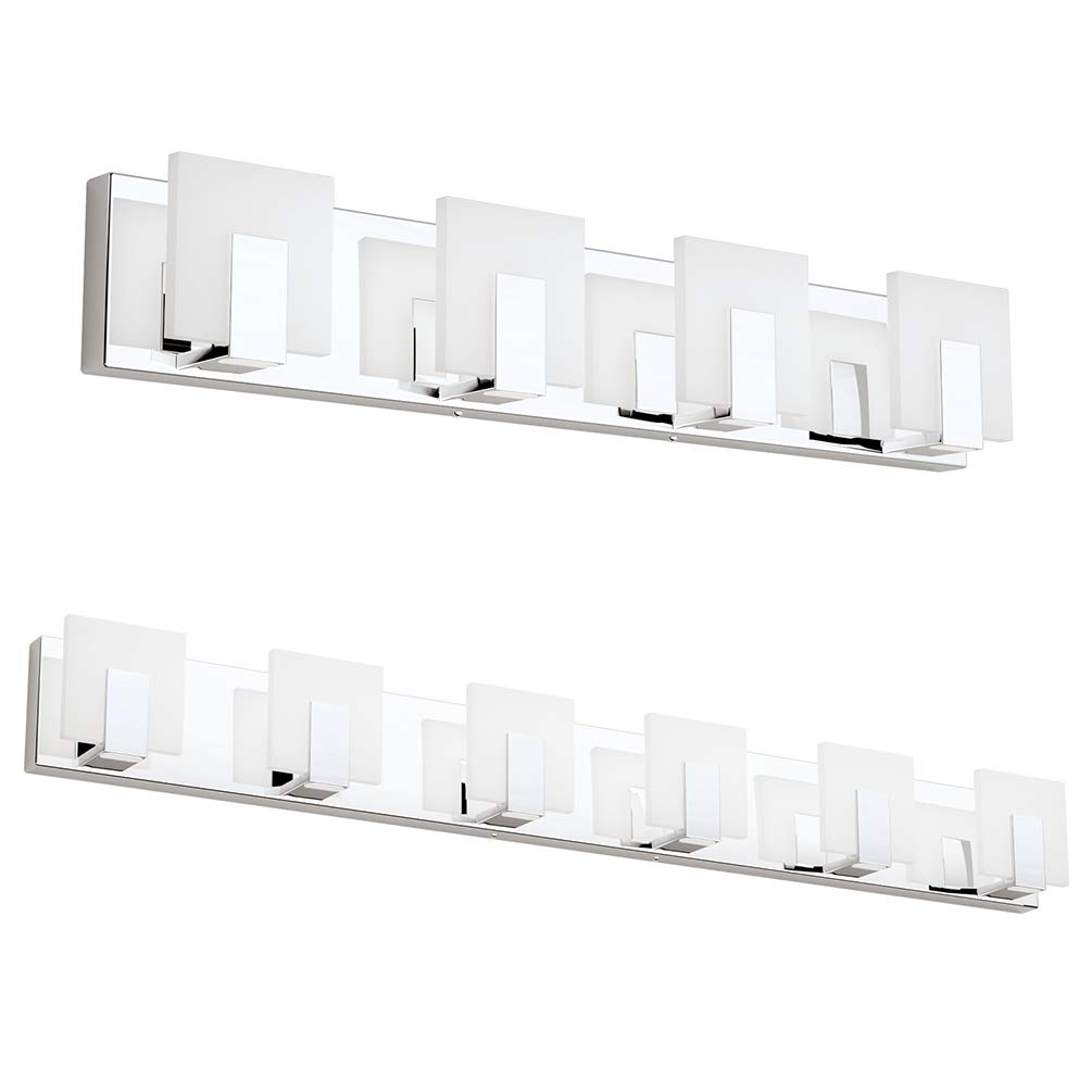 Modern LED Vanity Light - Frosted White Acrylic Up/Down Bathroom Wall Light Fixture for Mirror - Perfect for Bathroom, Powder Room & Dressing Room Lighting