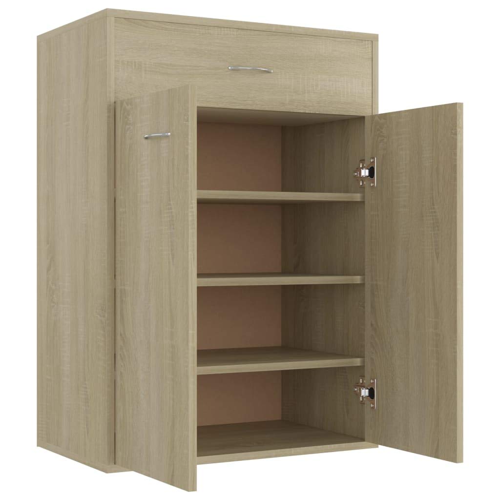 POCREATION Shoe Cabinet - Sturdy Chipboard Entryway Shoe Rack with 4 Shelves & Drawer for Home Organization | Perfect for Small Spaces, Hallway Storage & Entryway Décor