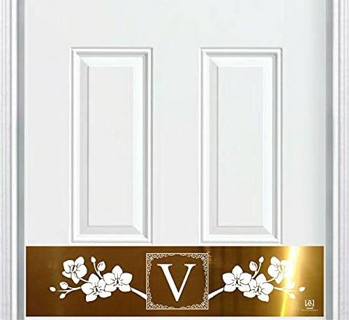 Personalized Brass Door Kick Plate - 'MAGNOLIA' Monogram for Home Decor