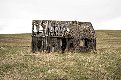 20x30 Inch Laminated Vintage Farmhouse Poster - Vibrant Rural Architecture Wall Art with Old Farmhouse Decay Imagery - Perfect for Living Room, Bedroom or Office Decor