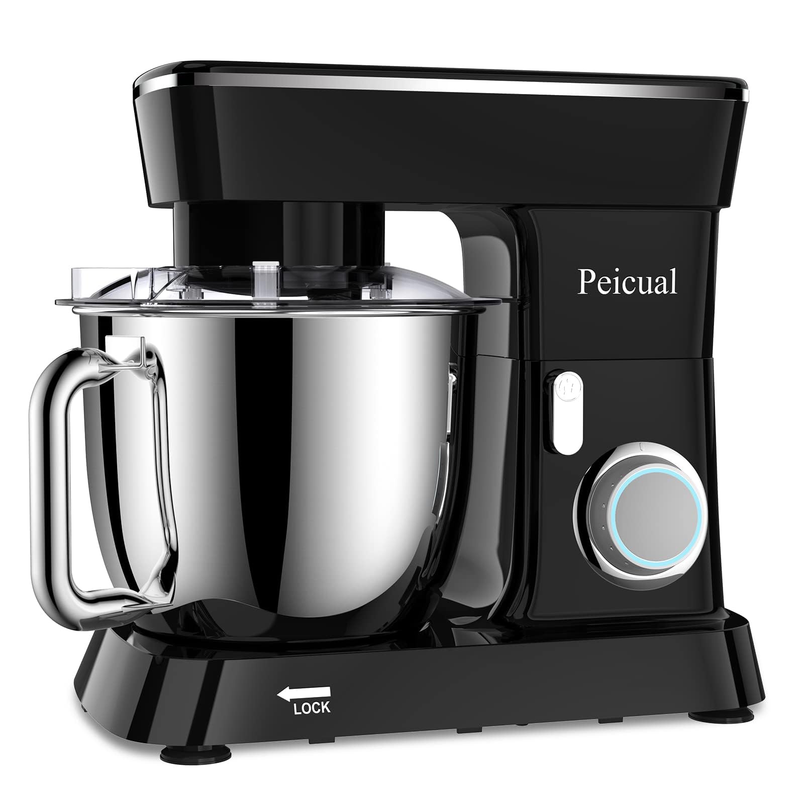 6QT Stand Mixer, 10-Speed Tilt-Head Electric Kitchen Mixer with Stainless Steel Bowl, Dough Hook, Flat Beater & Wire Whisk - Perfect for Baking, Whipping Cream & Kneading Dough - Black