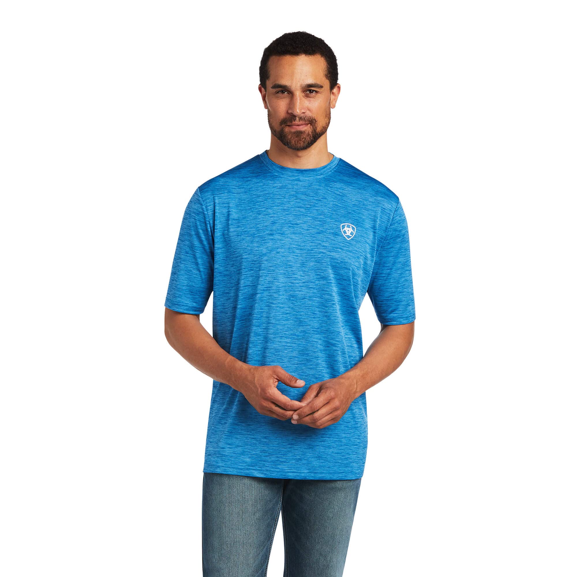 ARIAT Men's MNS Charger Vertical Flag Short Sleeve T-Shirt - Comfortable Cotton Tee for Casual Wear, Outdoor Activities & Patriotic Events