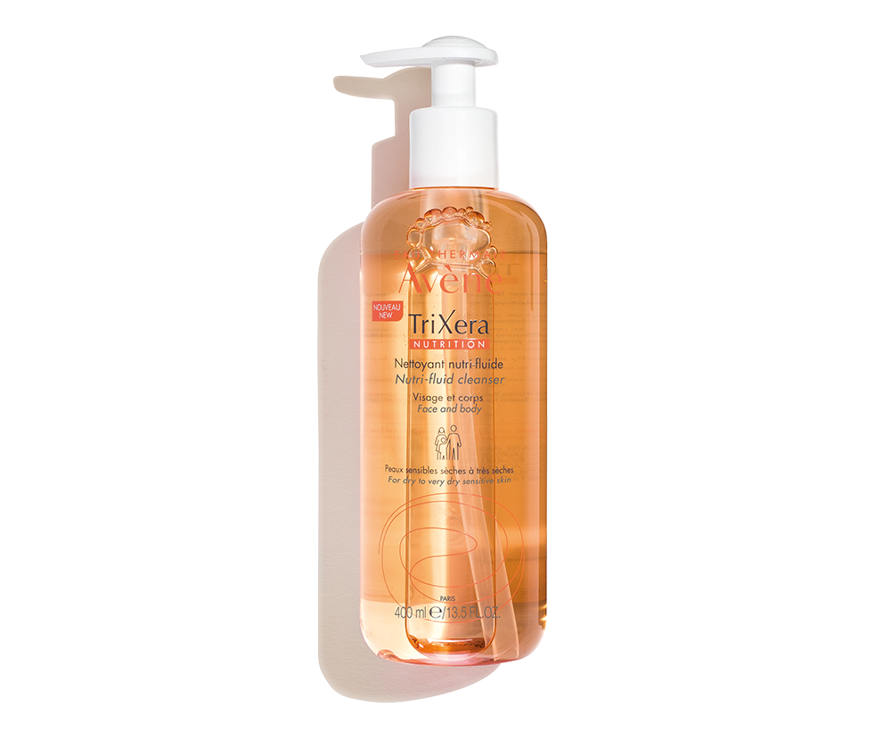 Trixera Nutri Fluid Cleansing Gel for Dry & Sensitive Skin - Hydrating Face Wash with Ceramides & Glycerin | Gentle Daily Cleanser for Men & Women | Perfect for Morning & Night Skincare Routine