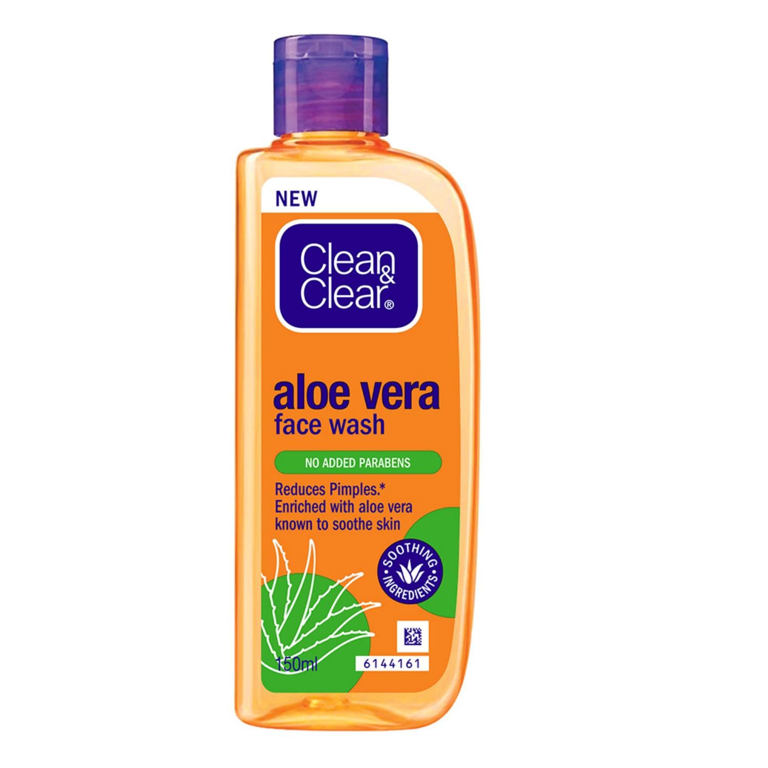 Clean & Clear Aloe Vera Face Wash 150ml - Gentle Cleansing for Acne-Prone Skin - Perfect for Daily Skincare Routine & Travel
