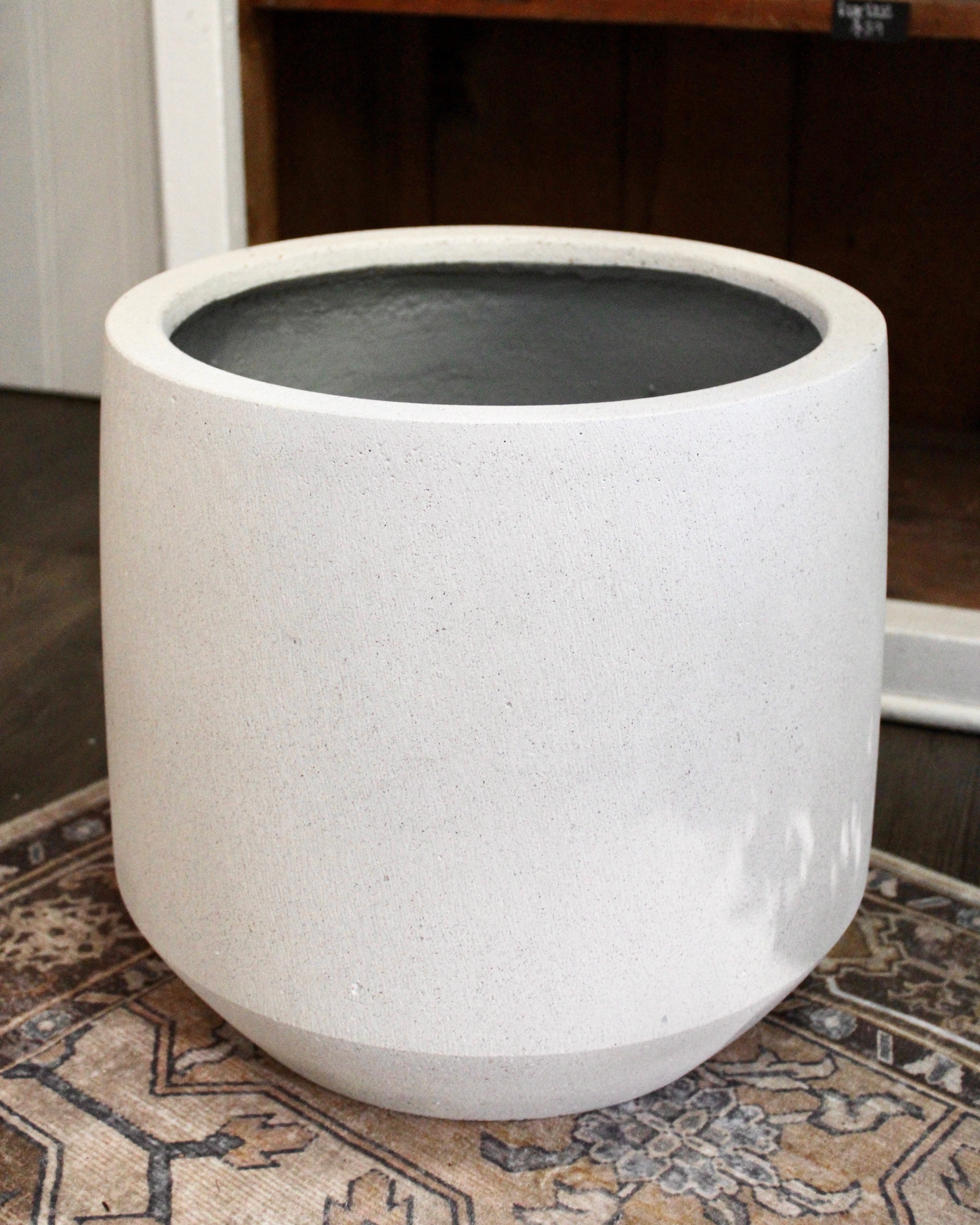 Large White Ficonstone Pot - Elegant Ceramic Planter for Indoor Plants, Succulents & Home Decor | Perfect for Living Room, Office & Garden Decorations